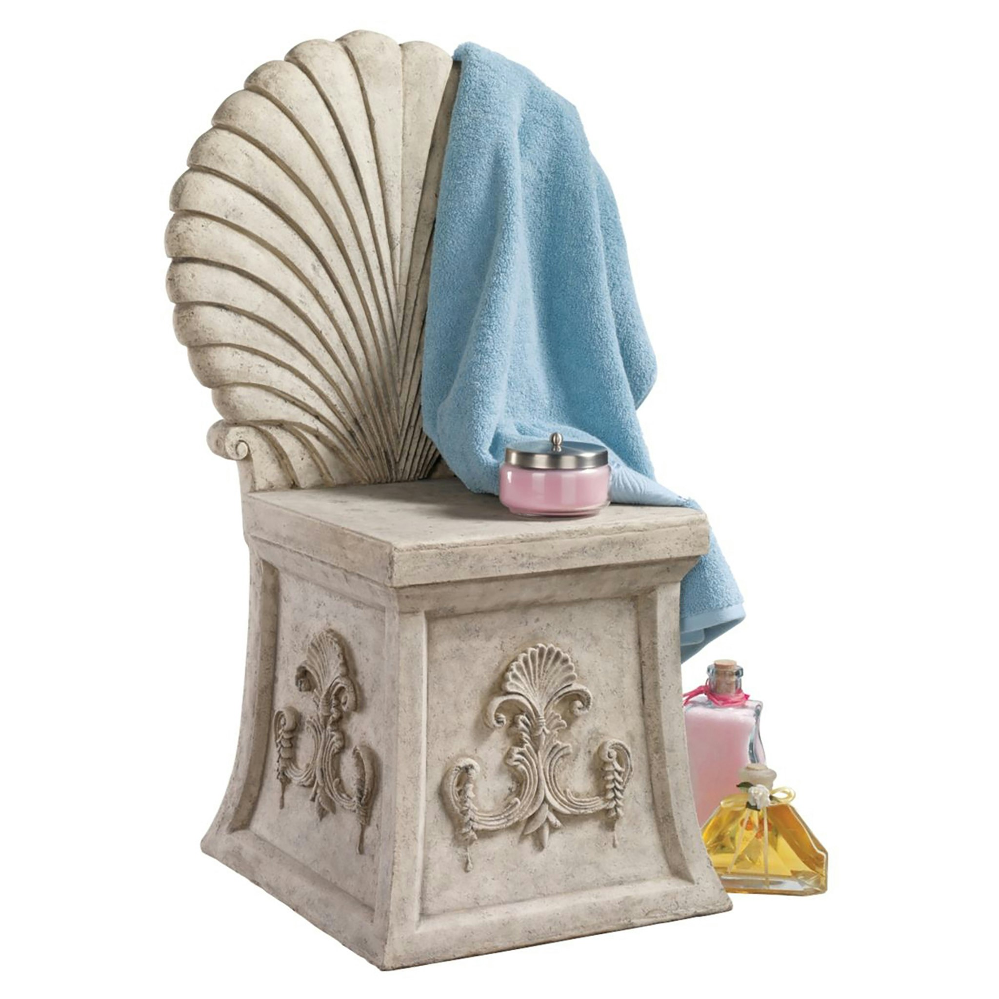 Toscano - Villa Tivoli Spa Stool in Ancient Ivory