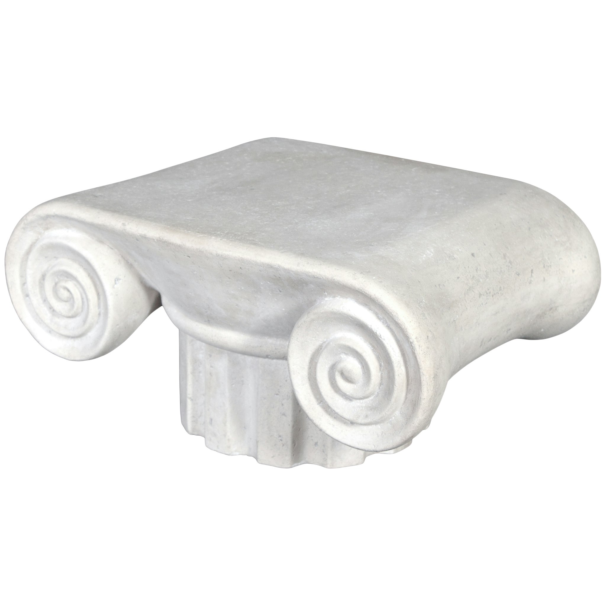 Toscano - Hadrian Villa Roman Column Sculptural Coffee Table in Antique Stone, Fiberglass