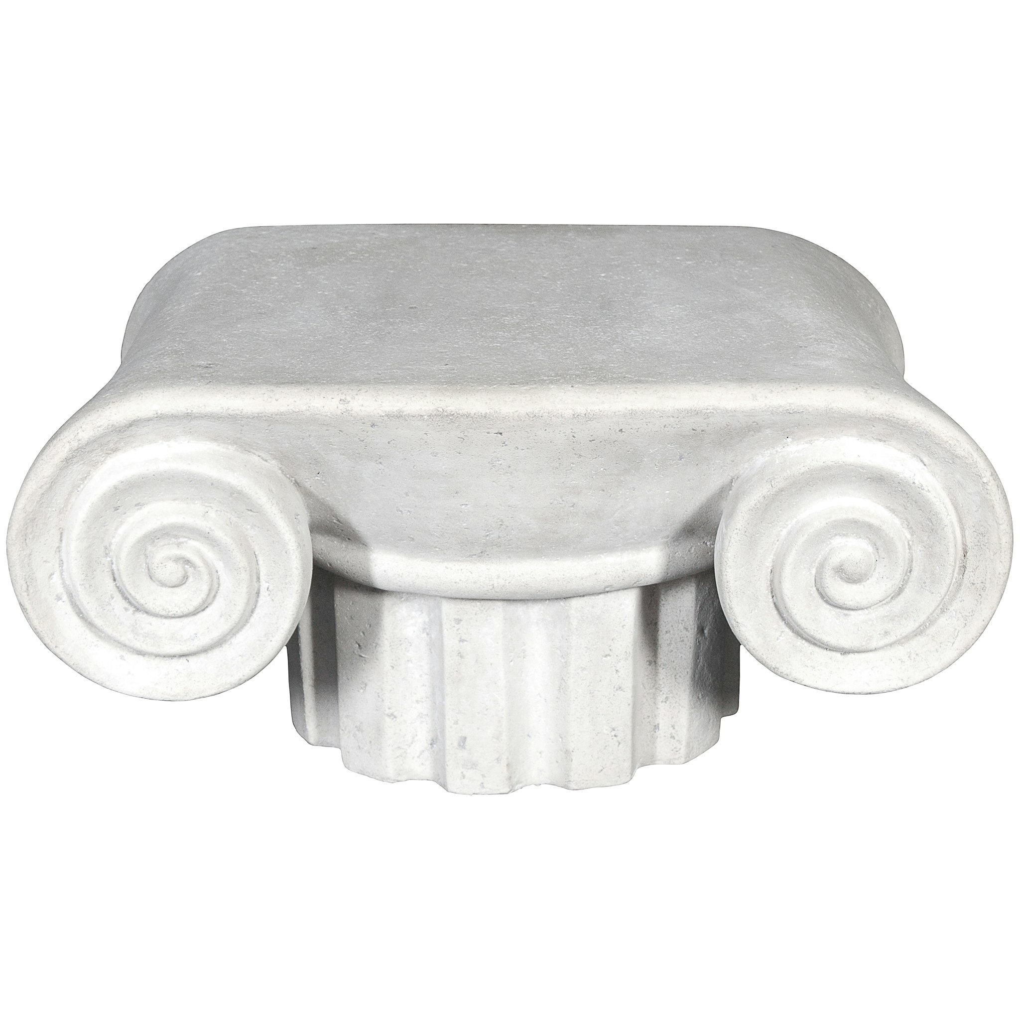 Toscano - Hadrian Villa Roman Column Sculptural Coffee Table in Antique Stone, Fiberglass