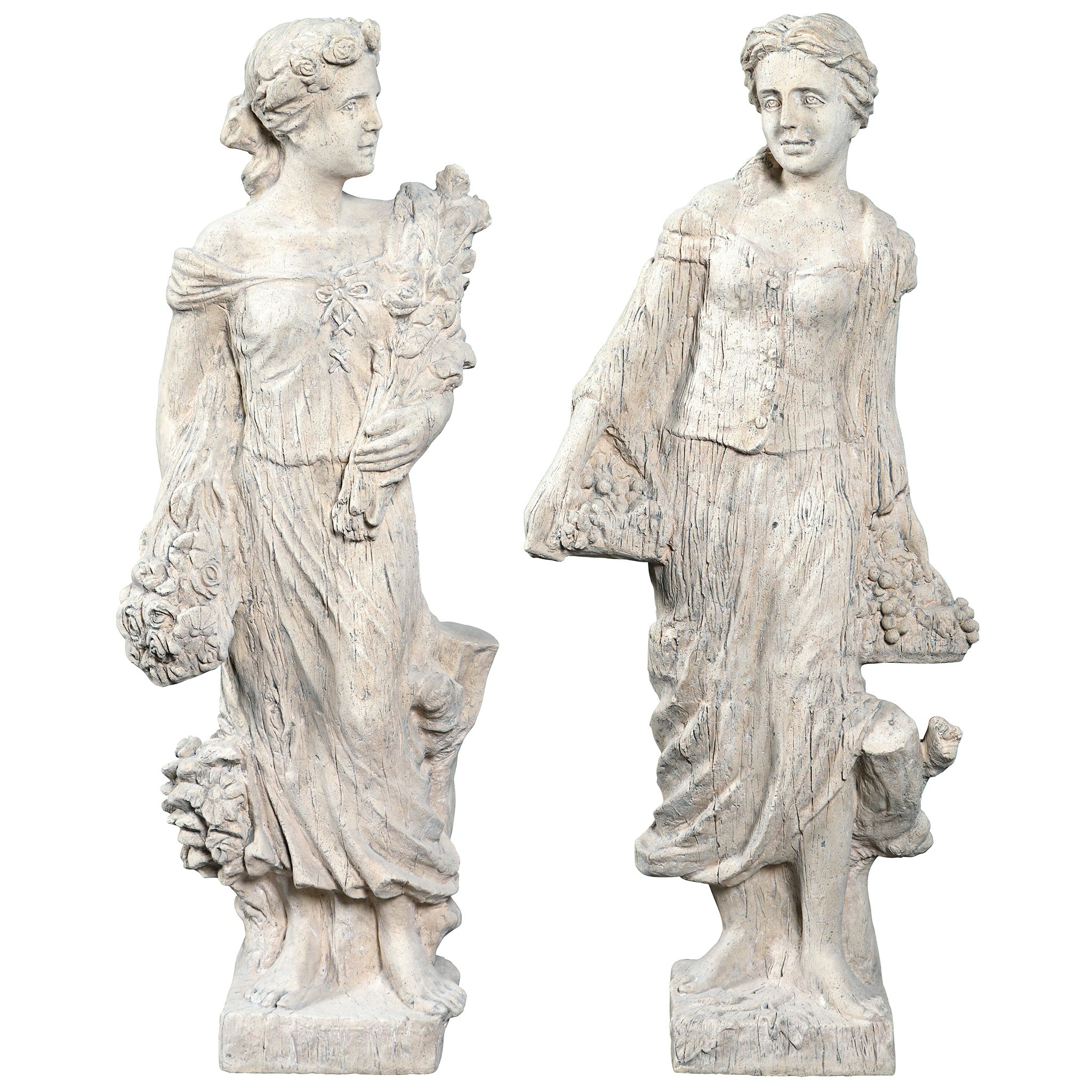 Toscano - Set of 2 Flora and ProserpinaGoddesses of Growth Garden Statues