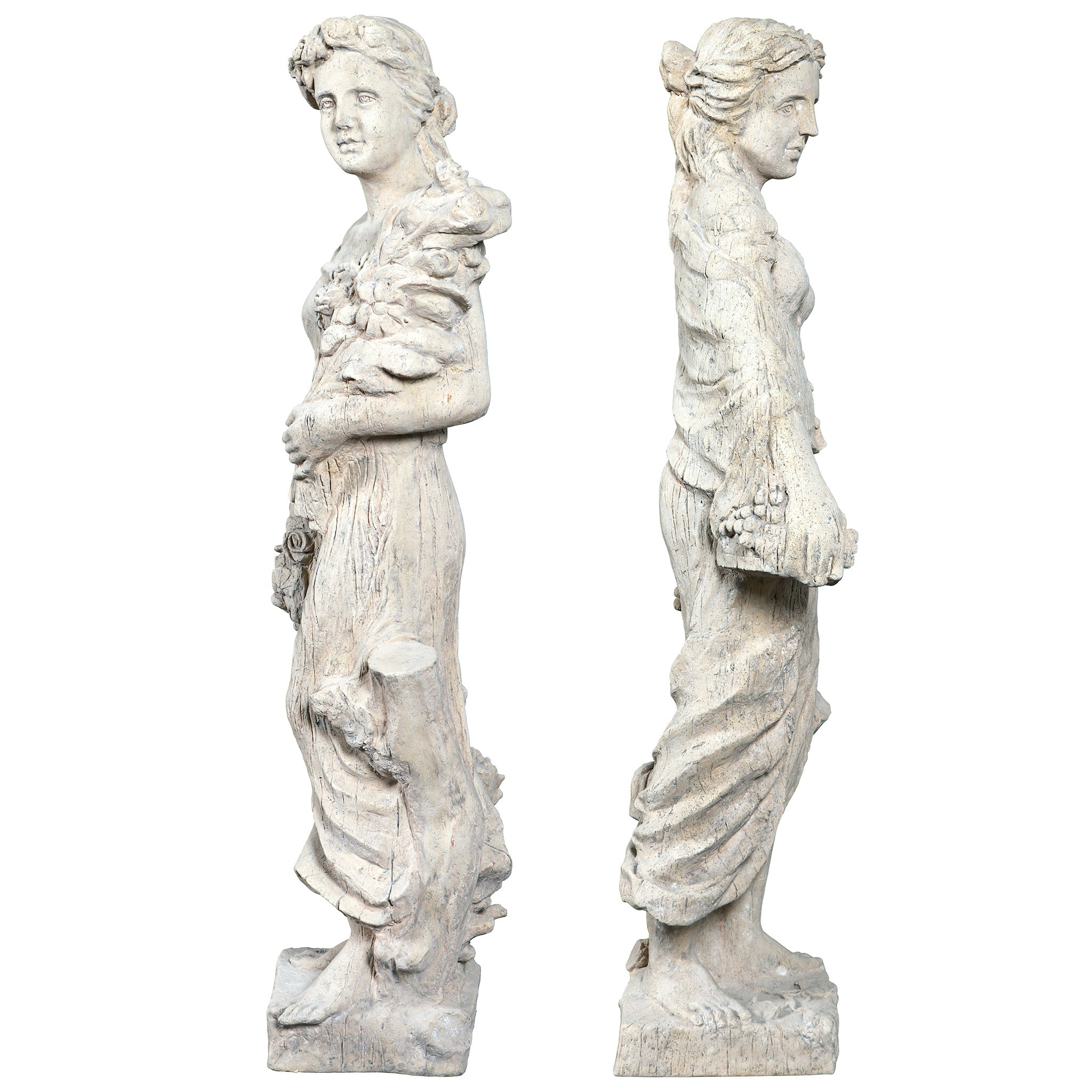 Toscano - Set of 2 Flora and ProserpinaGoddesses of Growth Garden Statues