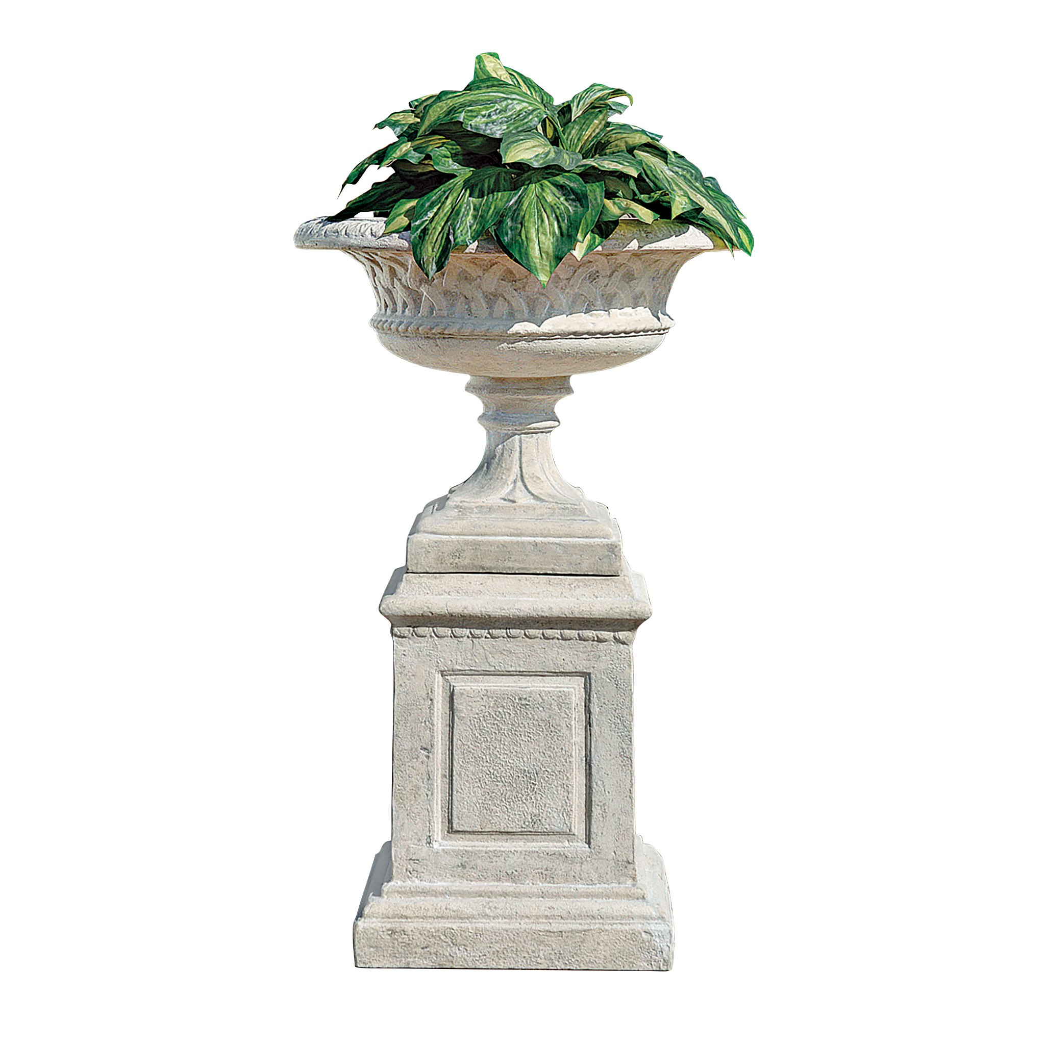 Toscano - Larkin Arts and Crafts Architectural Garden Urn with Plinth