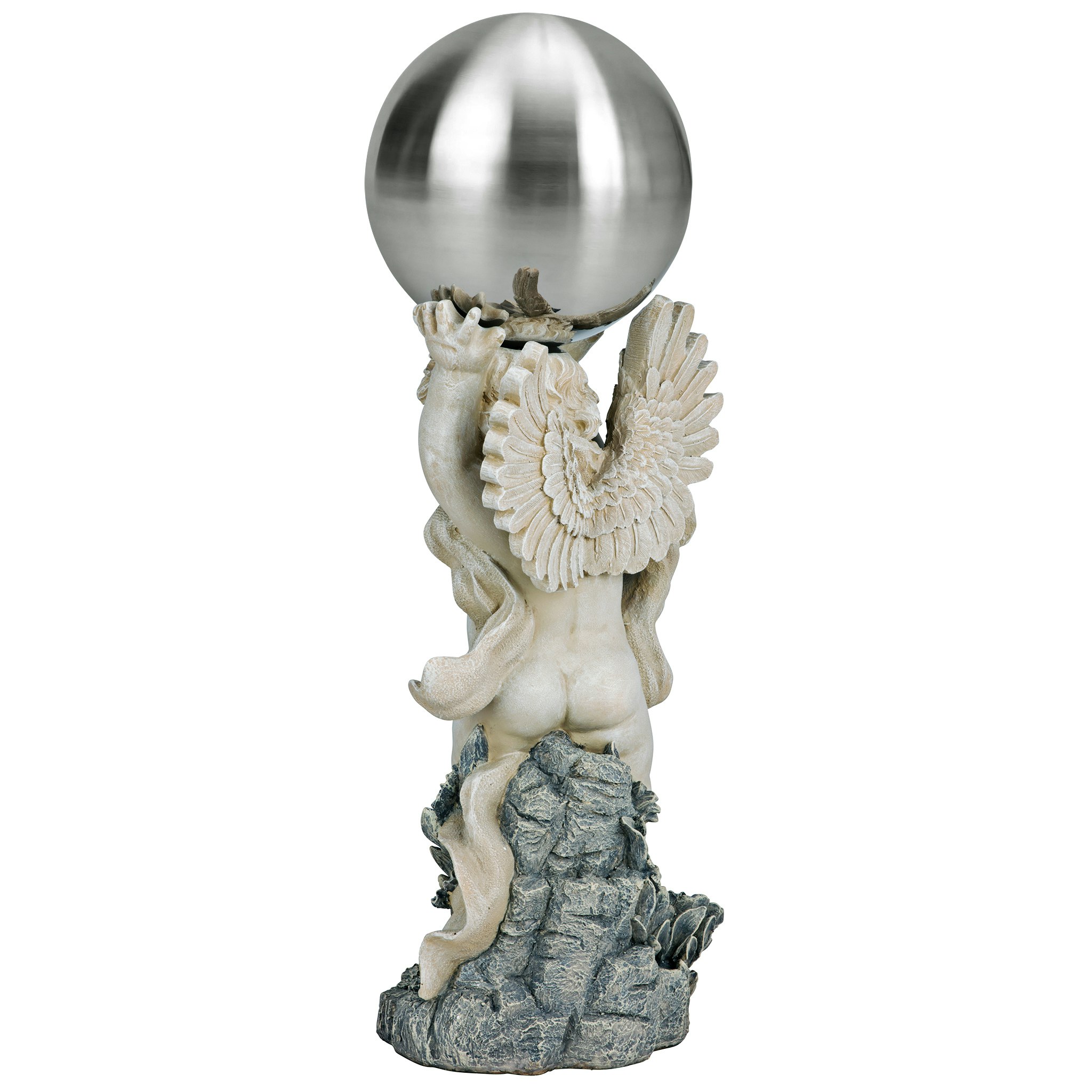 Toscano - Cheltenham Garden Metal Gazing Globe Cherub Statue