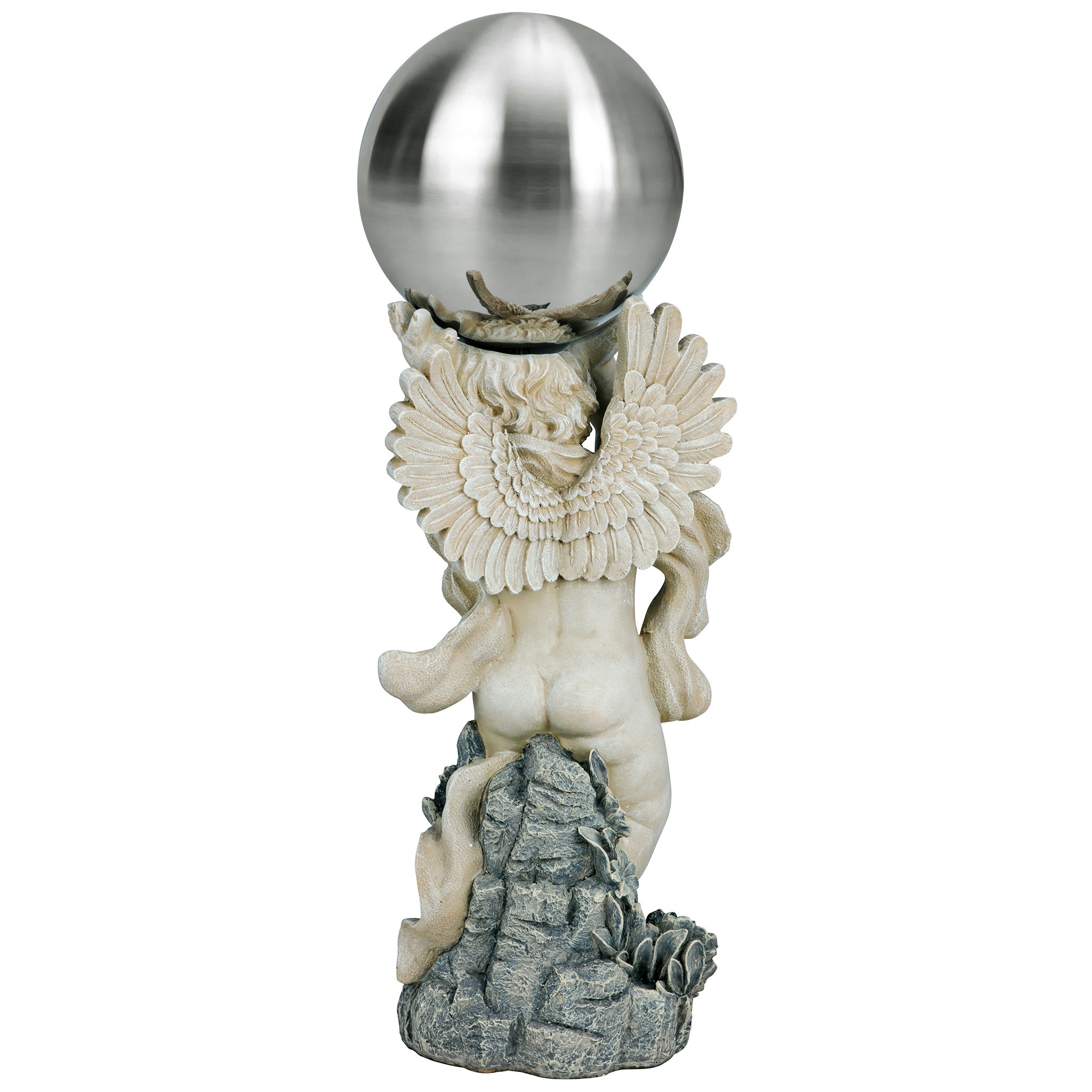 Toscano - Cheltenham Garden Metal Gazing Globe Cherub Statue