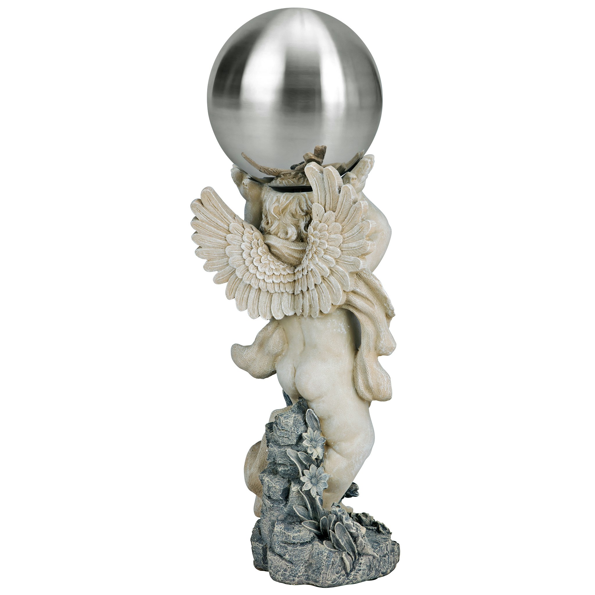 Toscano - Cheltenham Garden Metal Gazing Globe Cherub Statue