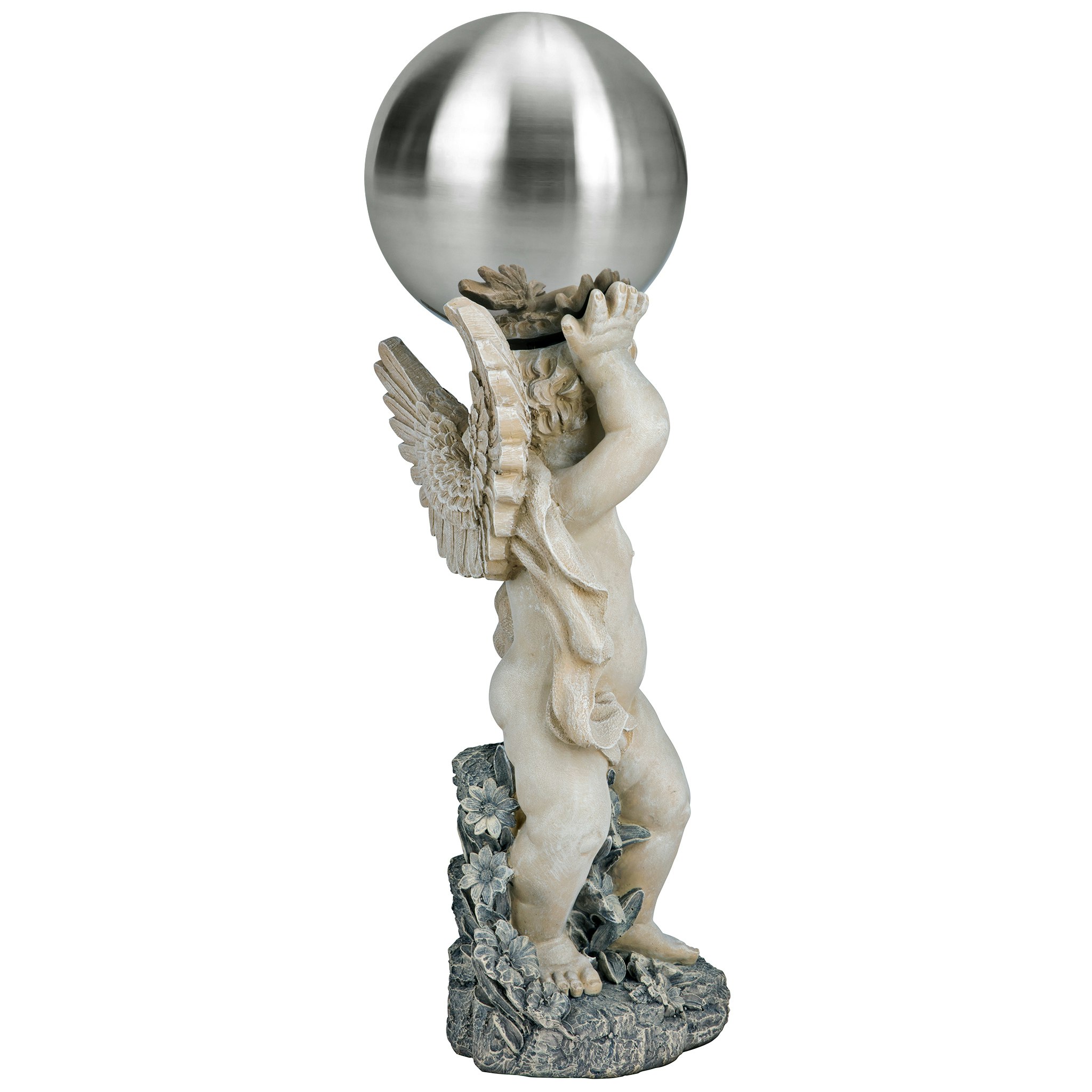 Toscano - Cheltenham Garden Metal Gazing Globe Cherub Statue