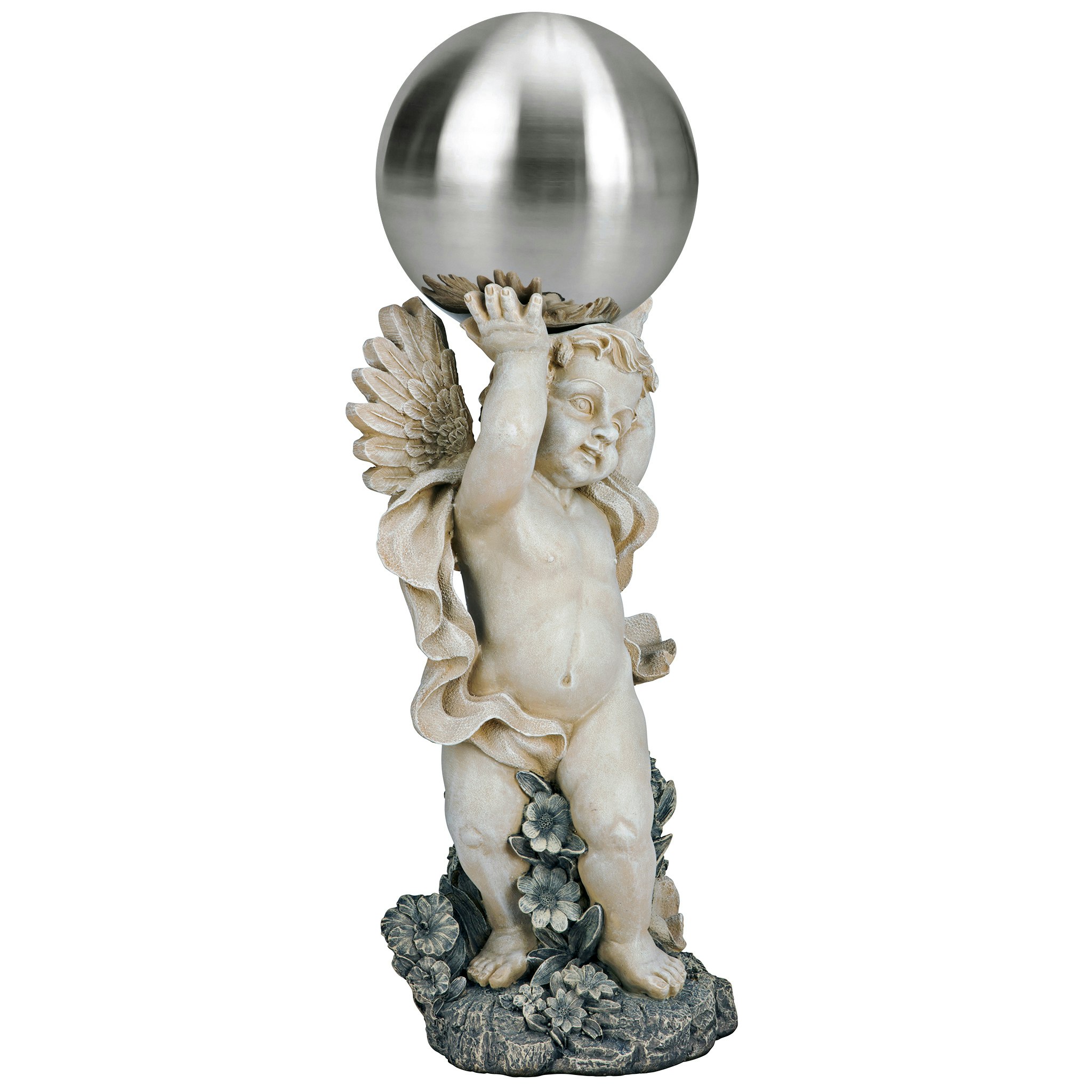 Toscano - Cheltenham Garden Metal Gazing Globe Cherub Statue