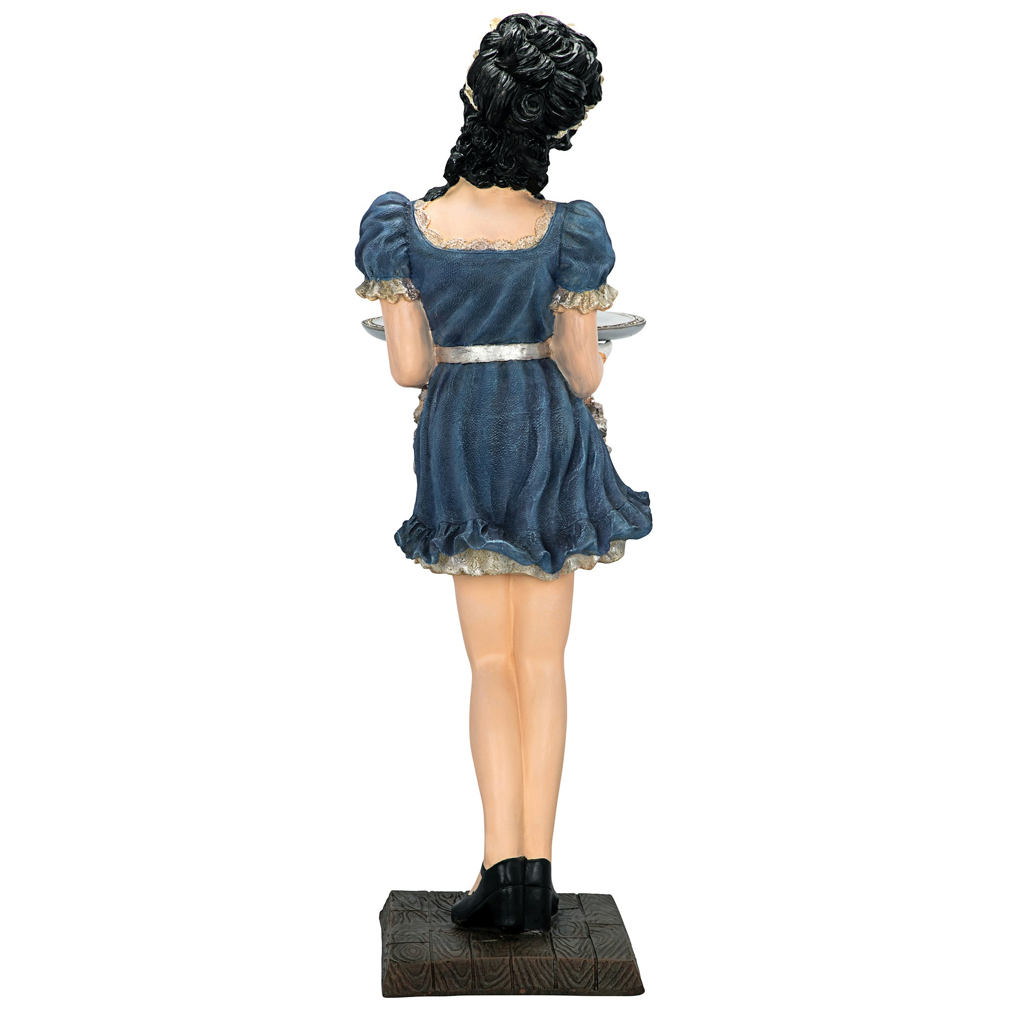 Toscano - Genevieve the Buxom French Maid Sculptural Pedestal Table in Designer Resin