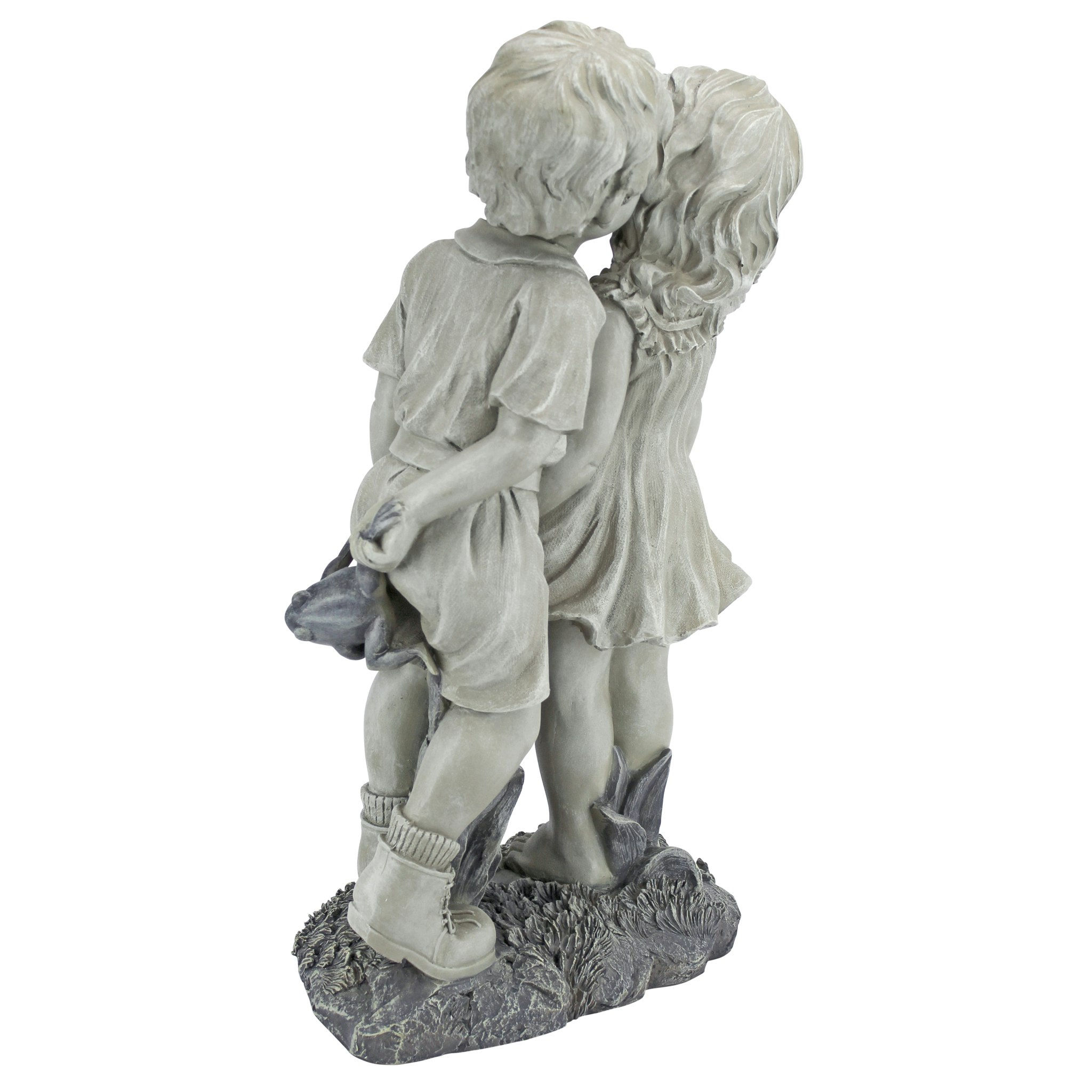 Toscano - Young Sweethearts Kissing Children Garden Statue