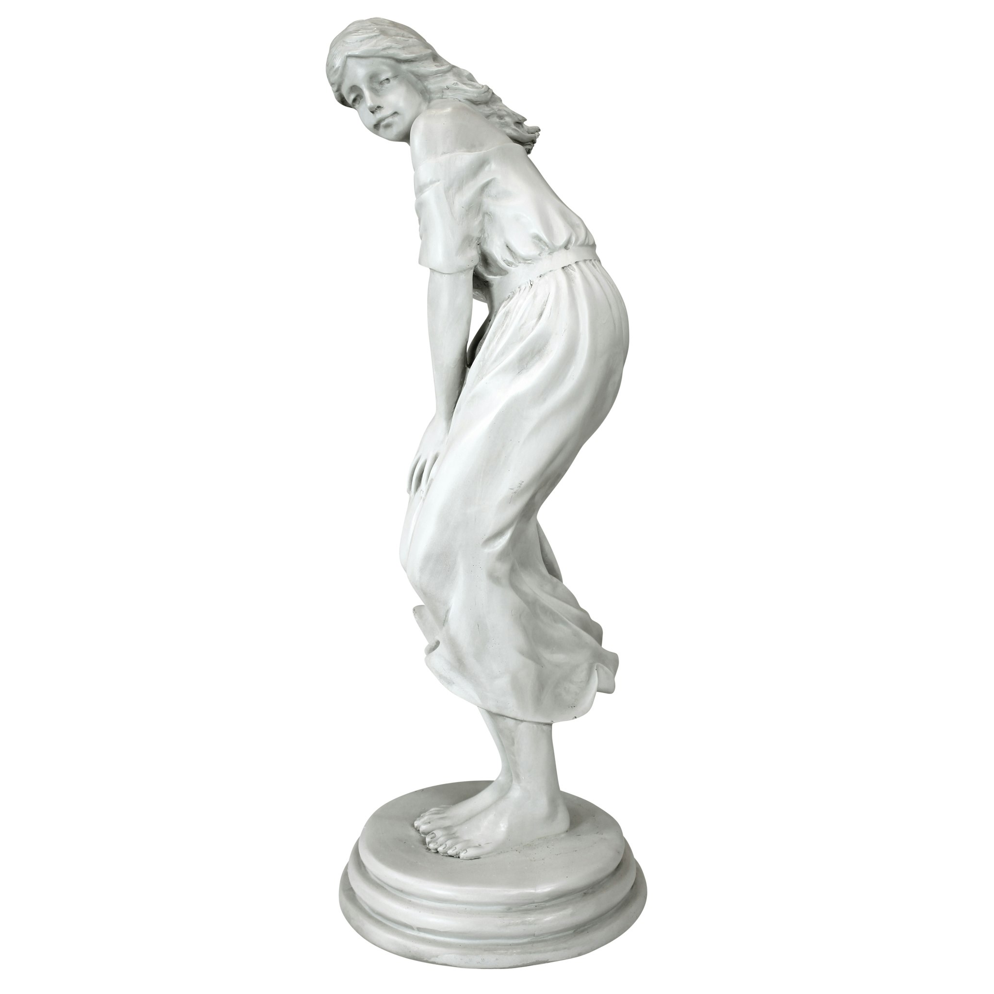 Toscano Windblown Maiden Designer Resin Garden Statue