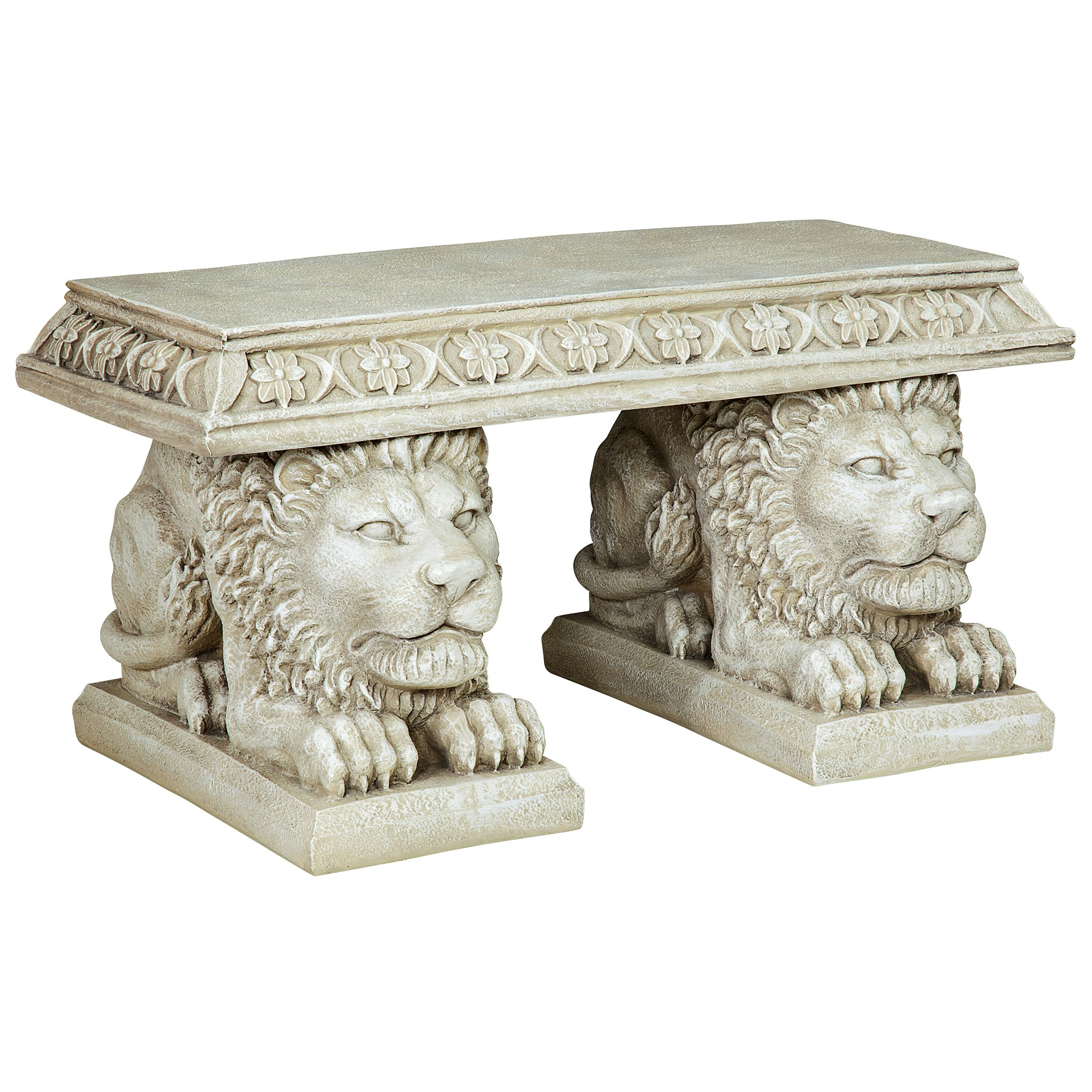 Toscano - Grand Lion of Saint John Square Sculptural Bench