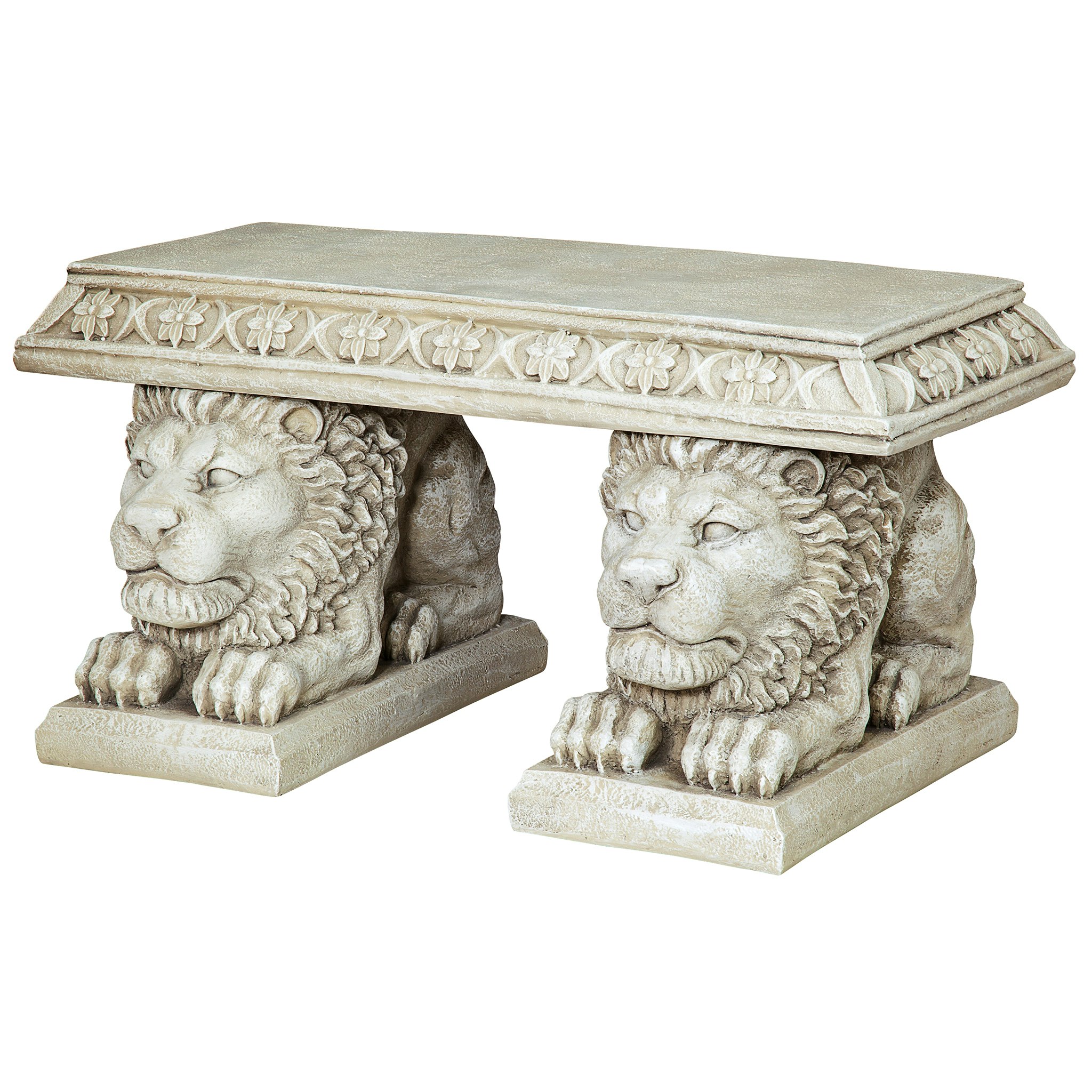 Toscano - Grand Lion of Saint John Square Sculptural Bench