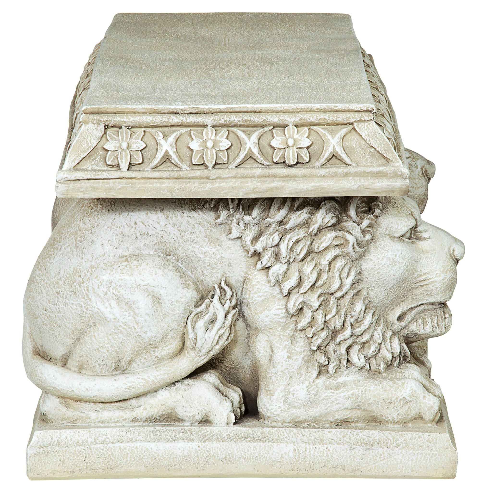 Toscano - Grand Lion of Saint John Square Sculptural Bench