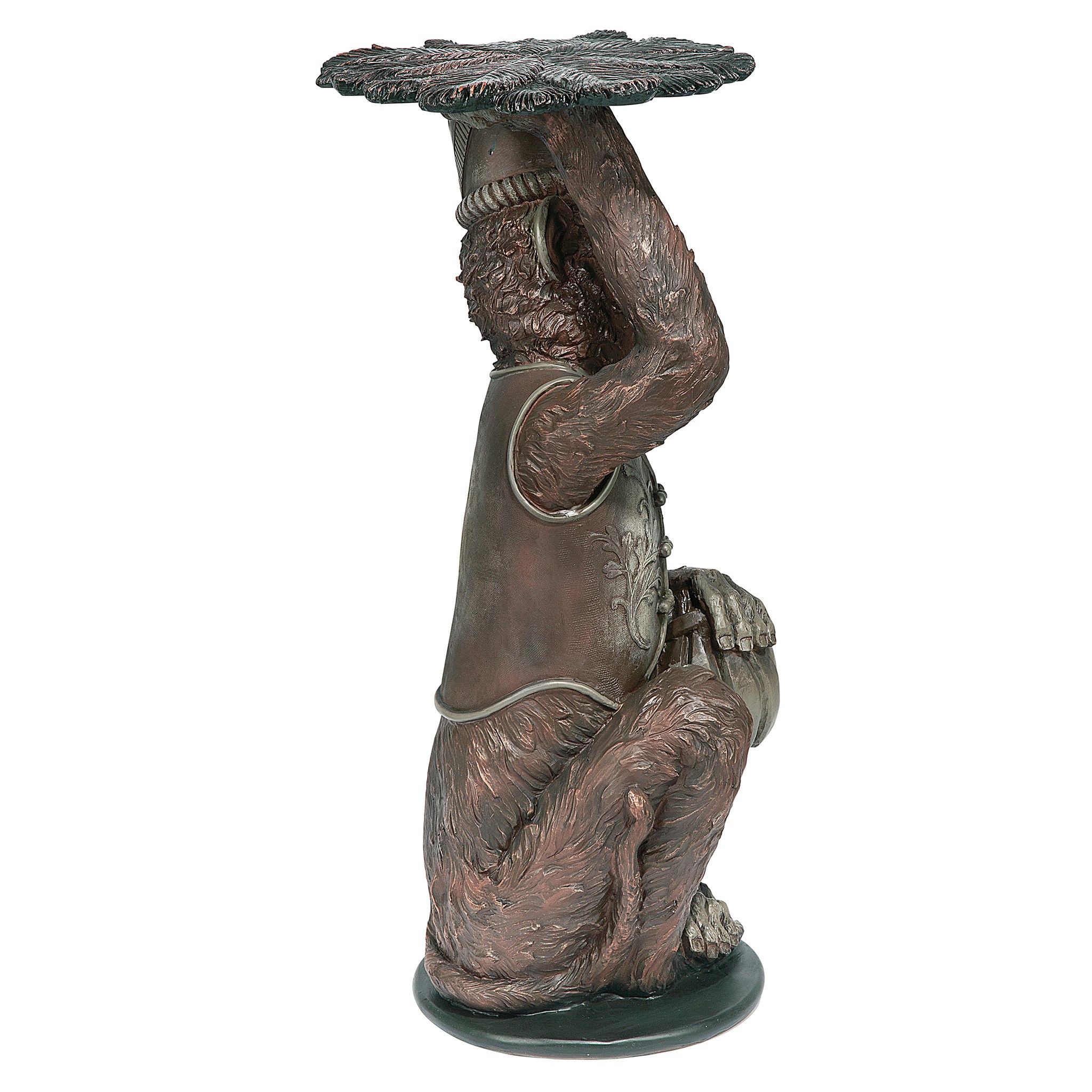 Toscano - Moroccan Monkey Butler Sculptural Pedestal Table in Designer Resin