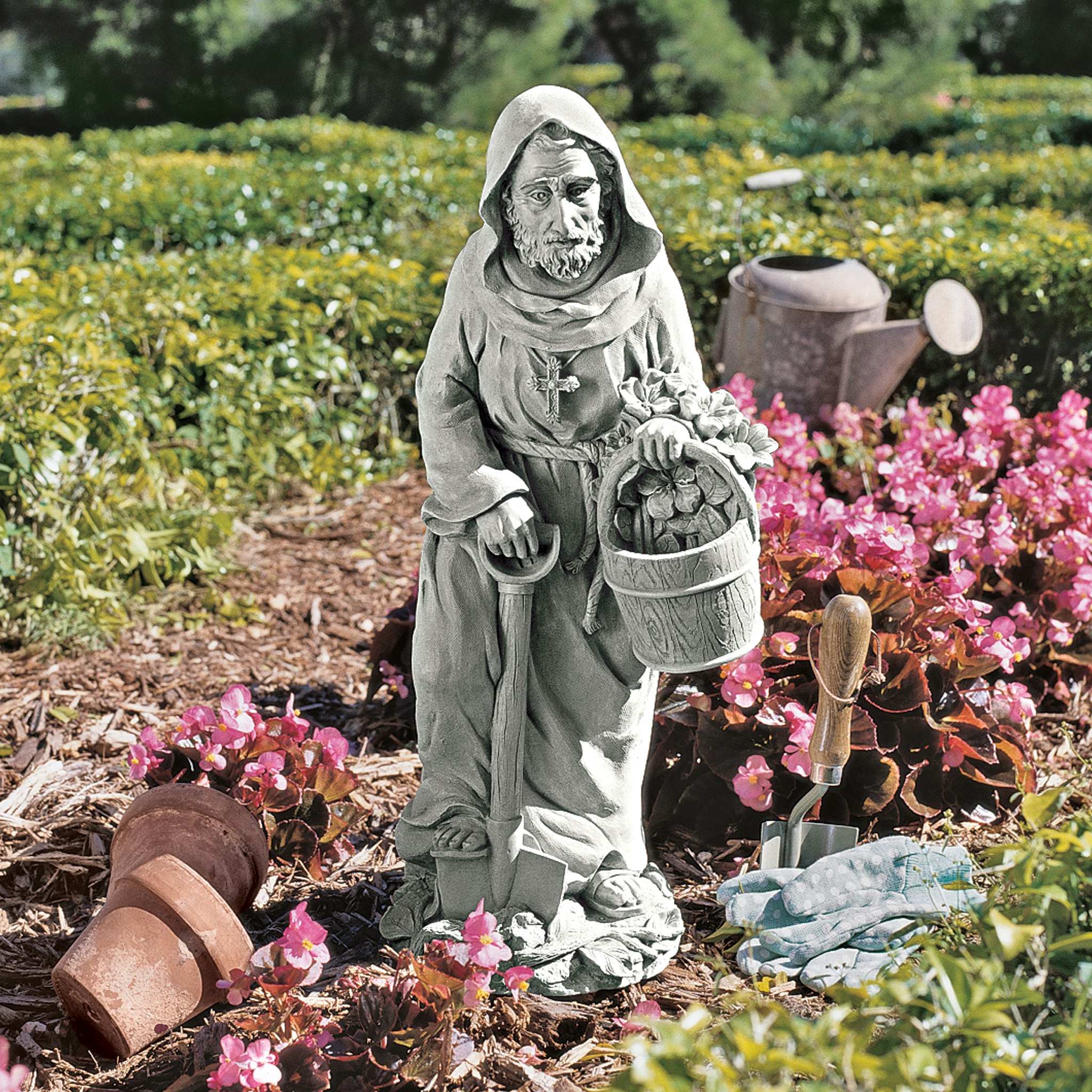 Toscano - St. Fiacre the Gardener Patron Saint Statue