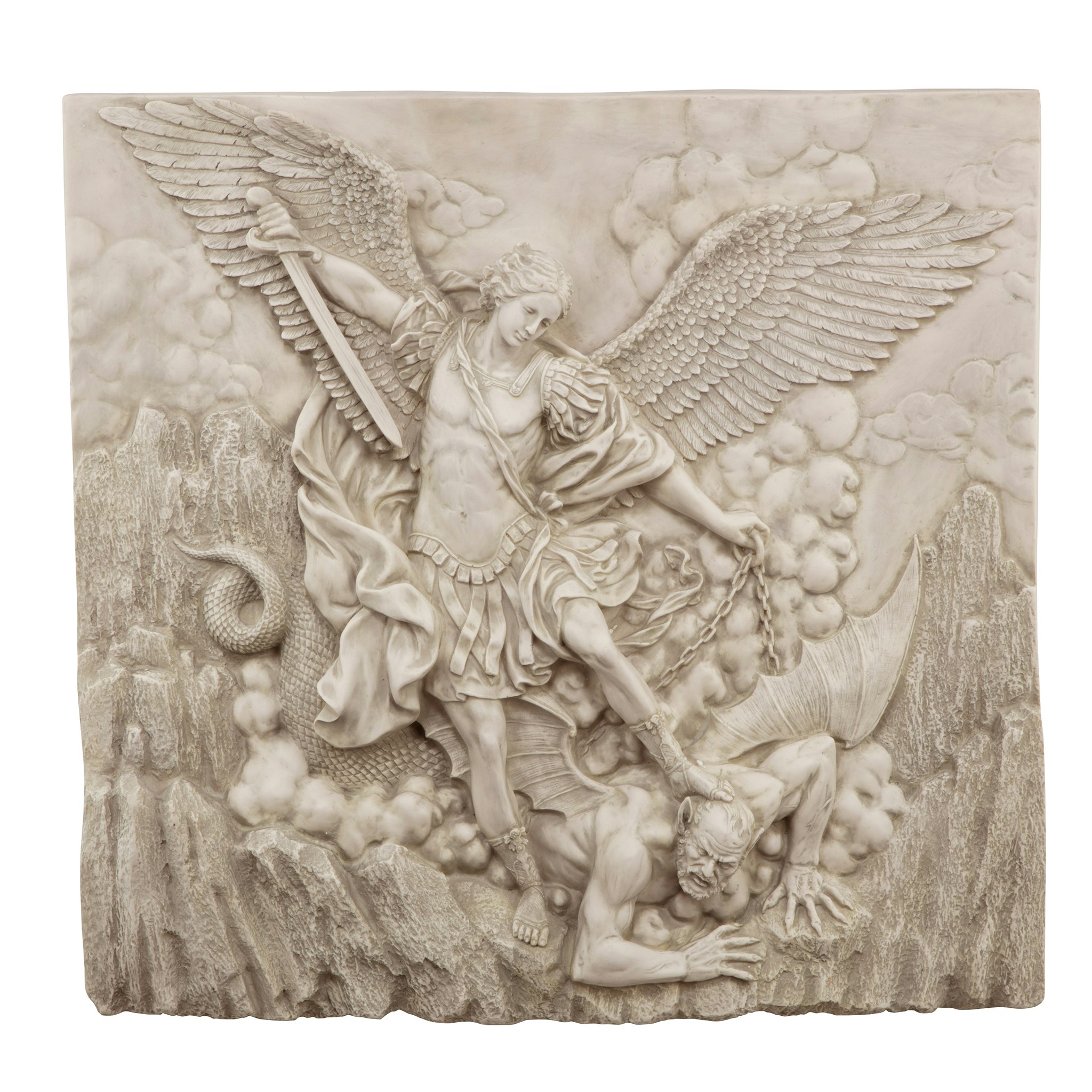 Toscano - Saint Michael the Archangel Sculptural Wall Frieze