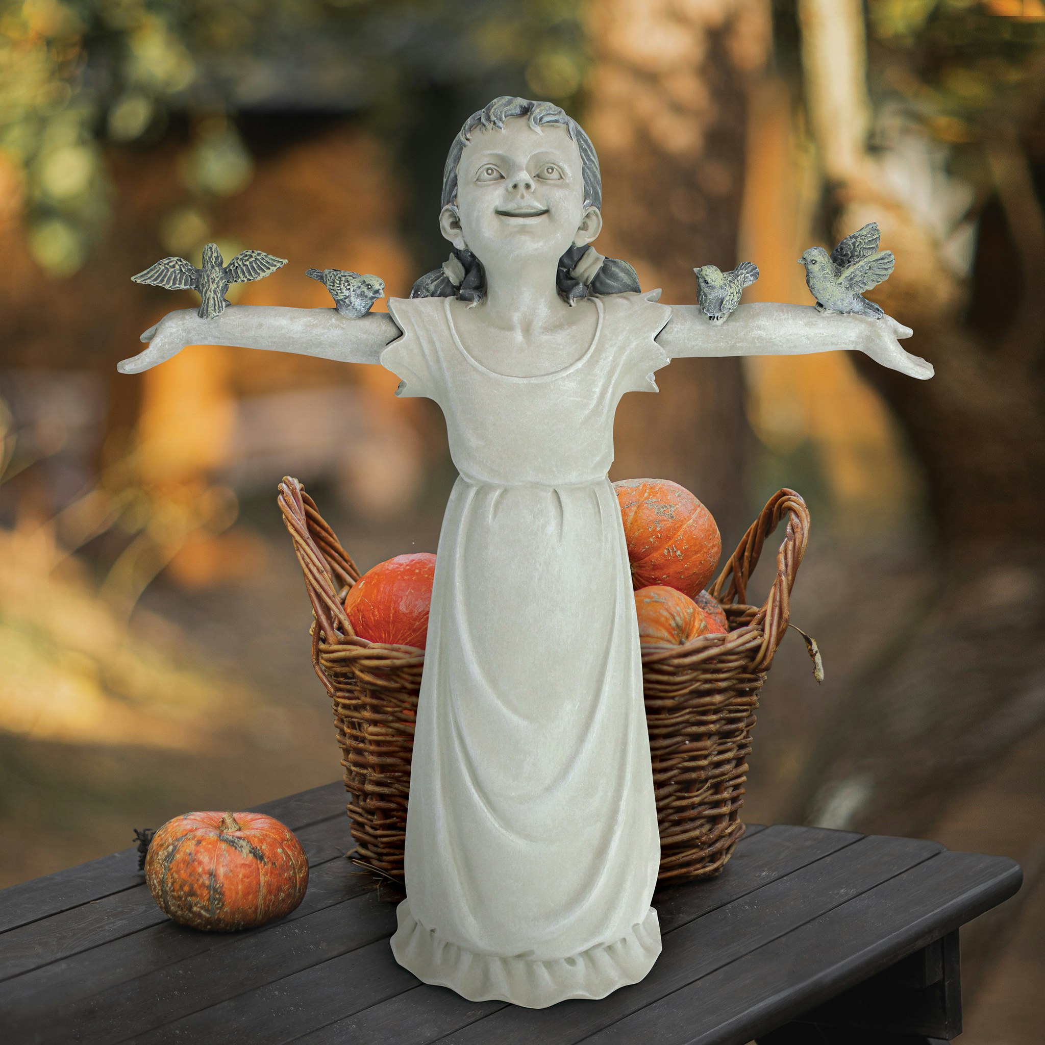 Toscano - Basking in God Glory Little Girl Statue