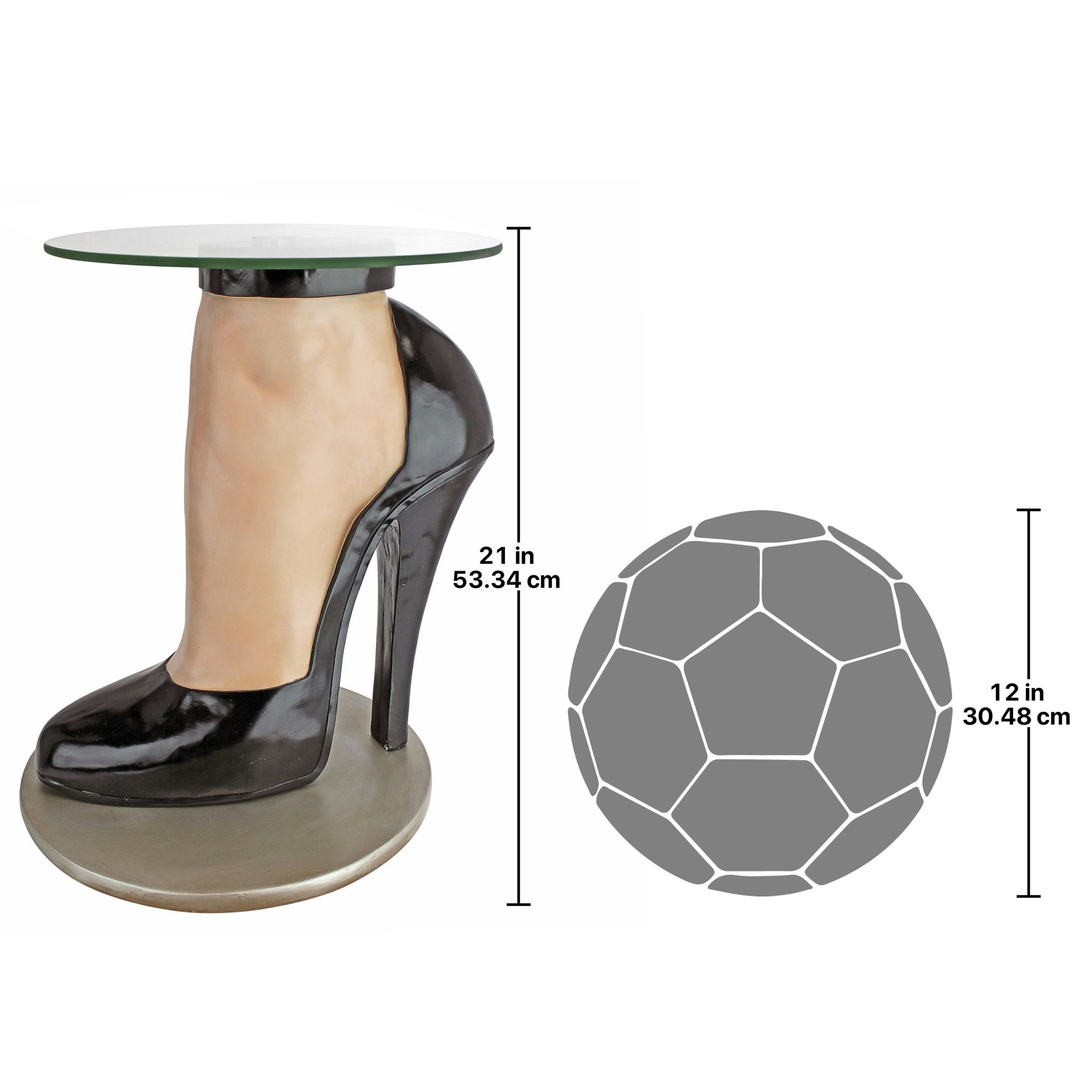 Toscano - Stilettos Anyone Sculptural Table in Designer Resin