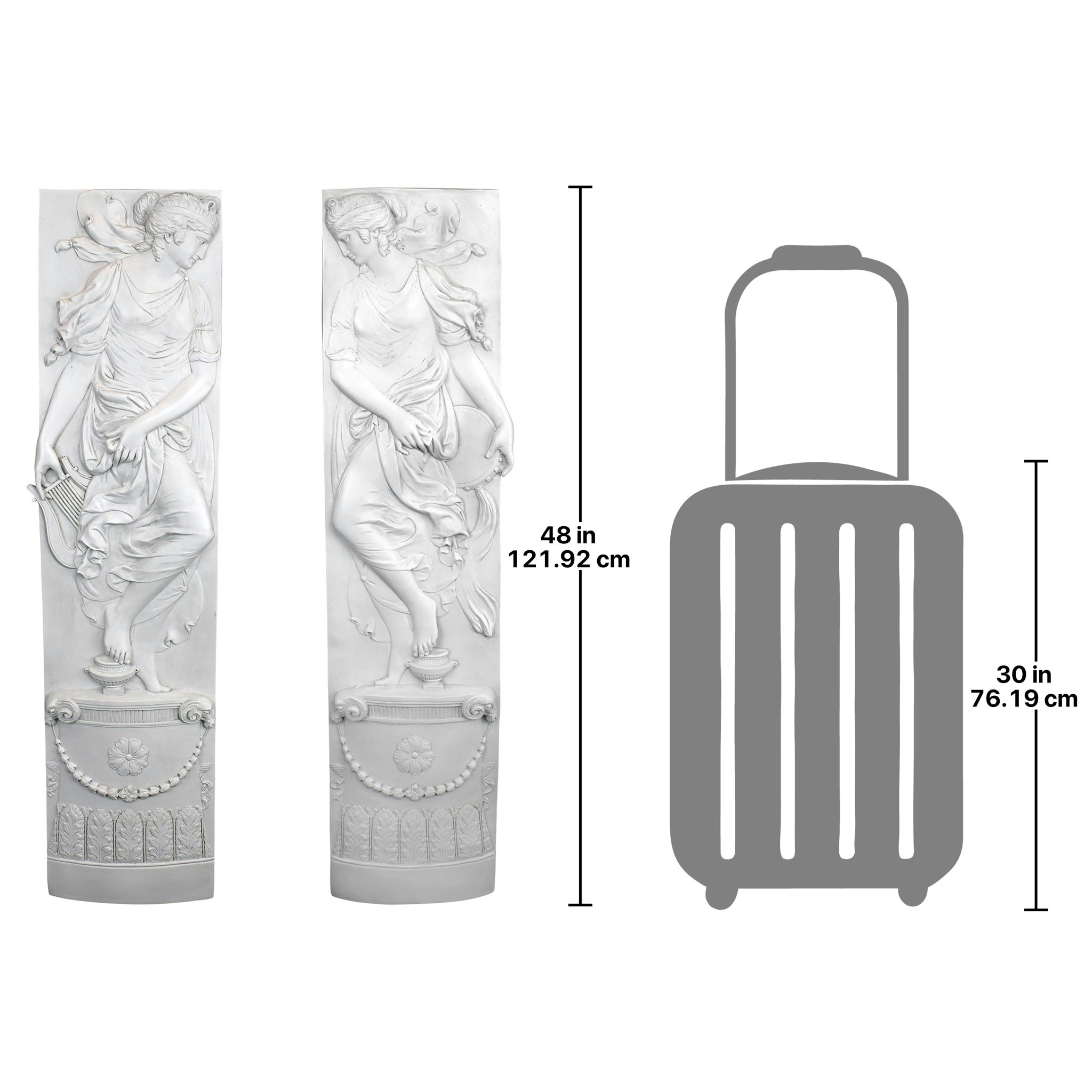 Toscano - Set of 2 Dionysia Festival Maiden Wall Friezes