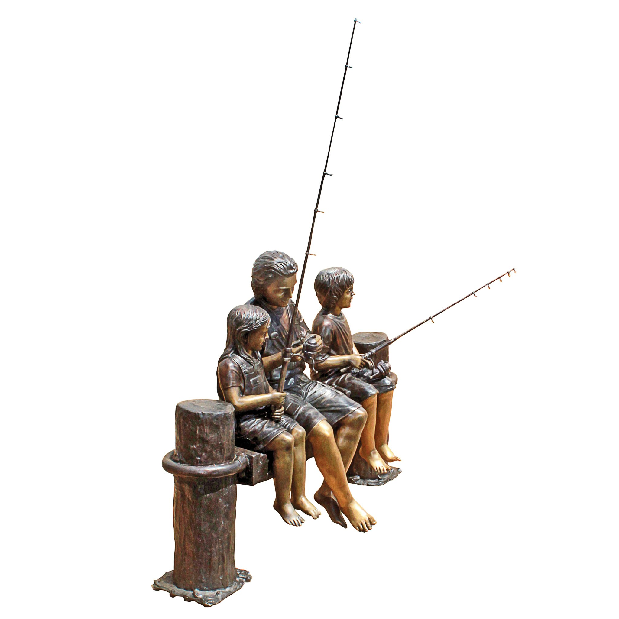 Toscano - Fishing Family Garden Statue