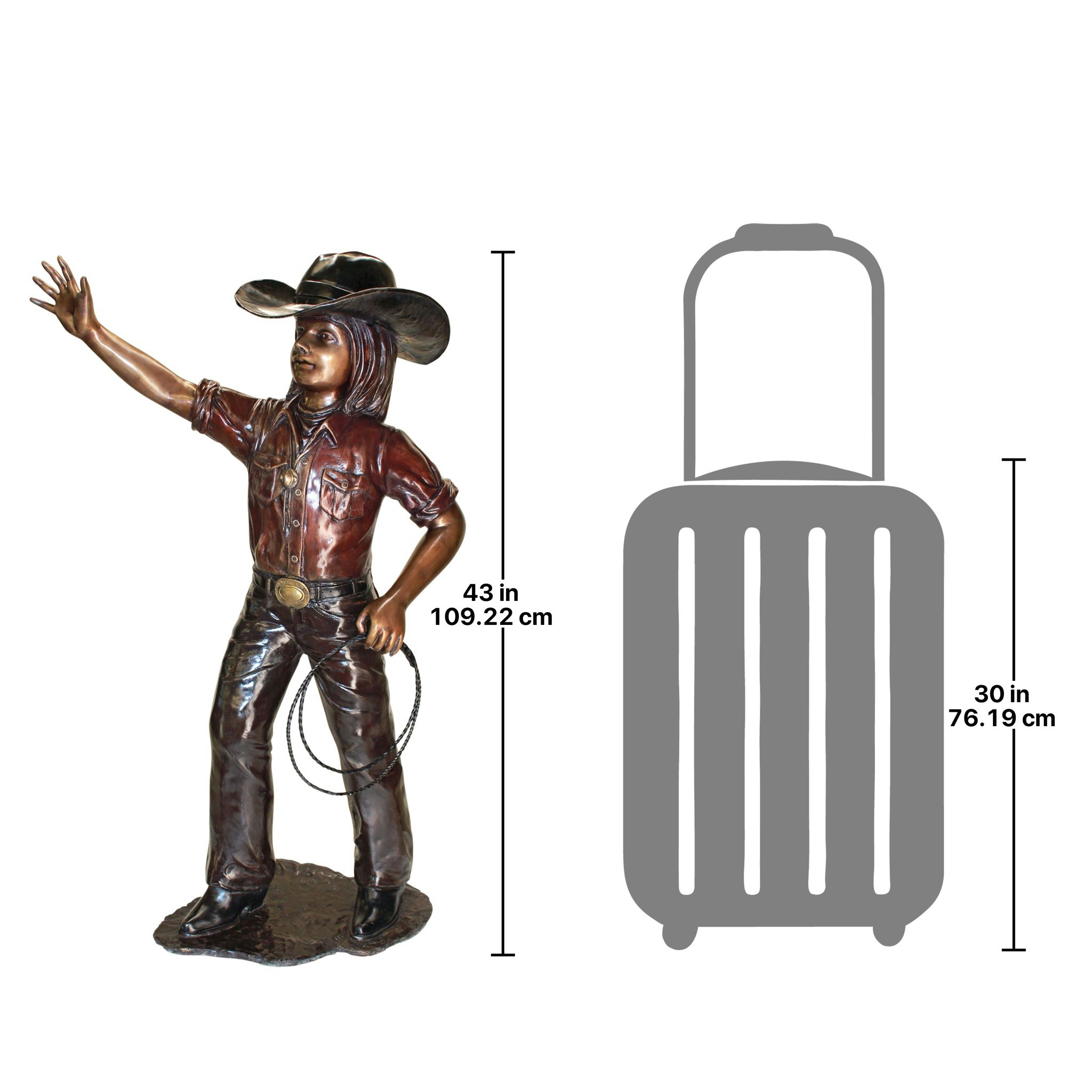 Toscano - Rodeo Dreams Cowgirl Garden Statue