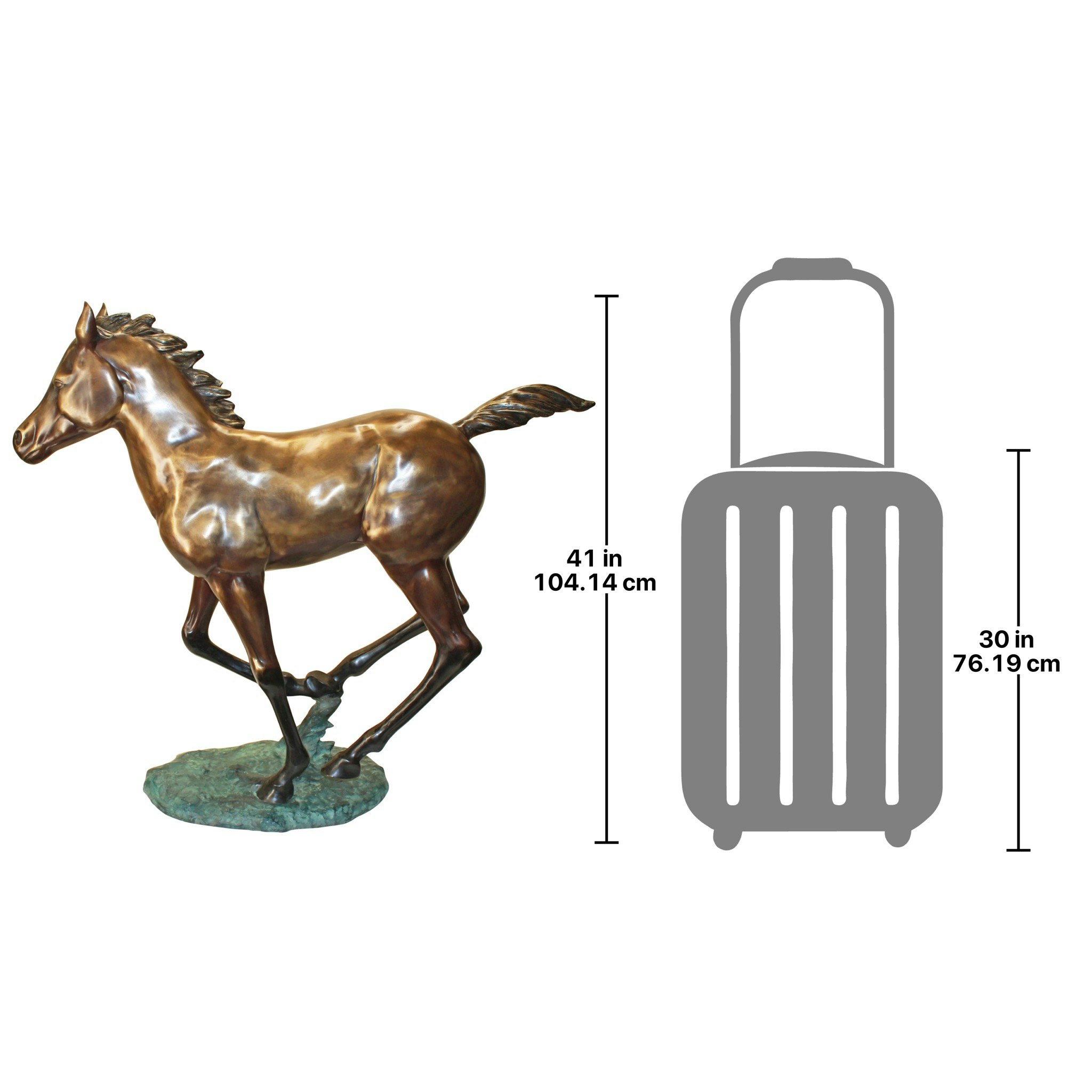 Toscano - Galloping Horse Foal Garden Statue