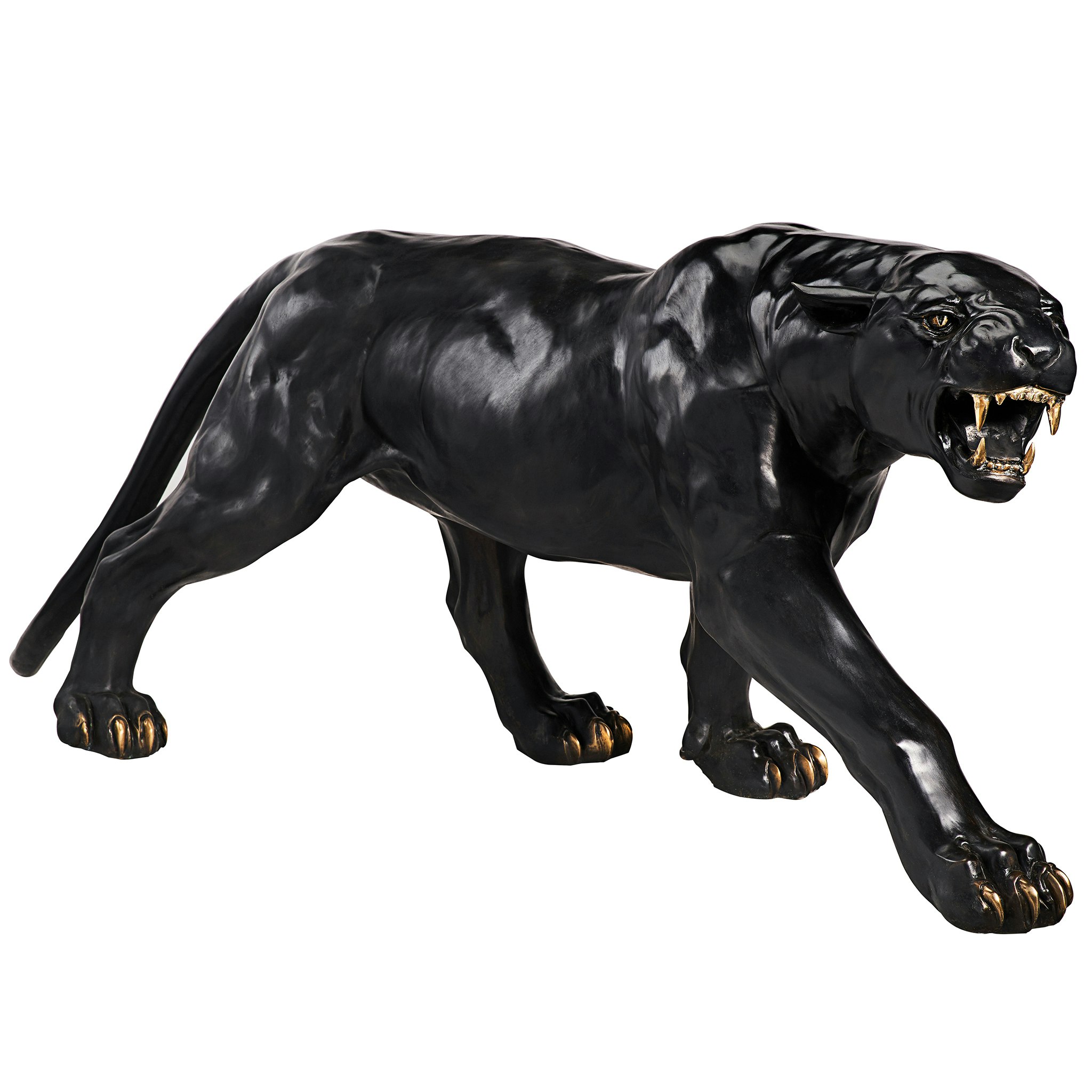 Toscano - Panther Predator Black Jaguar Garden Statue