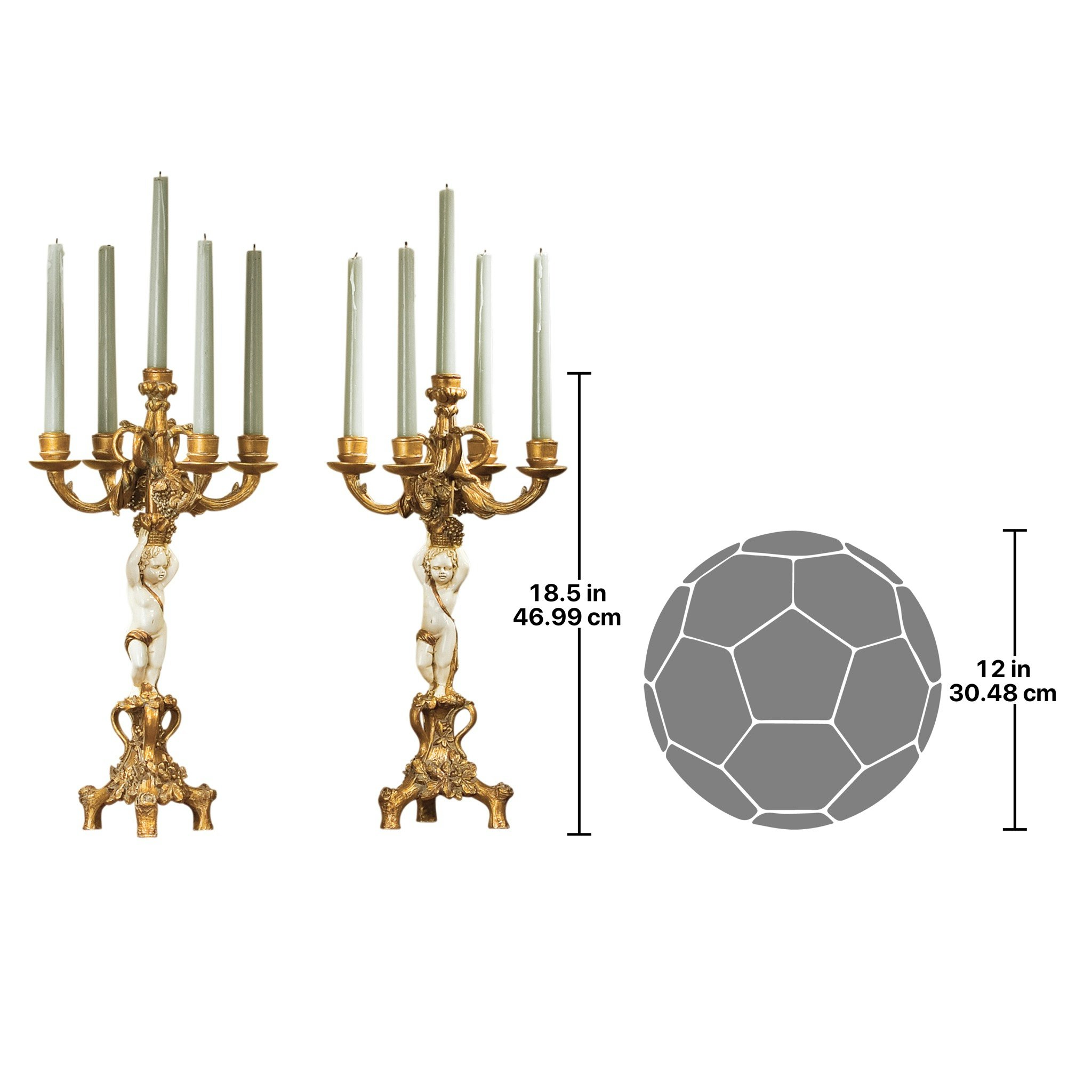 Toscano - Set of 2 The Cherub Harvest Candelabra