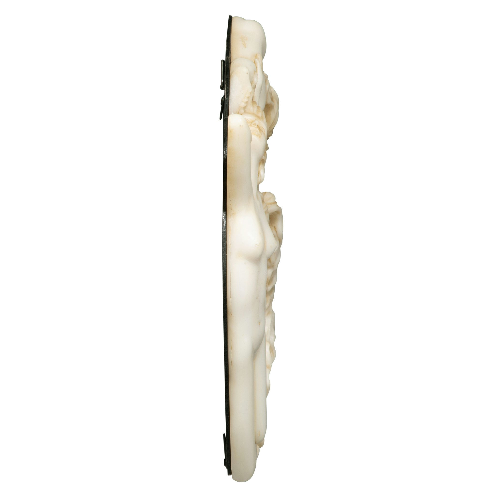 Toscano - Dance of the Nymphs Sculptural Wall Mirror in Ancient Ivory, Designer Resin