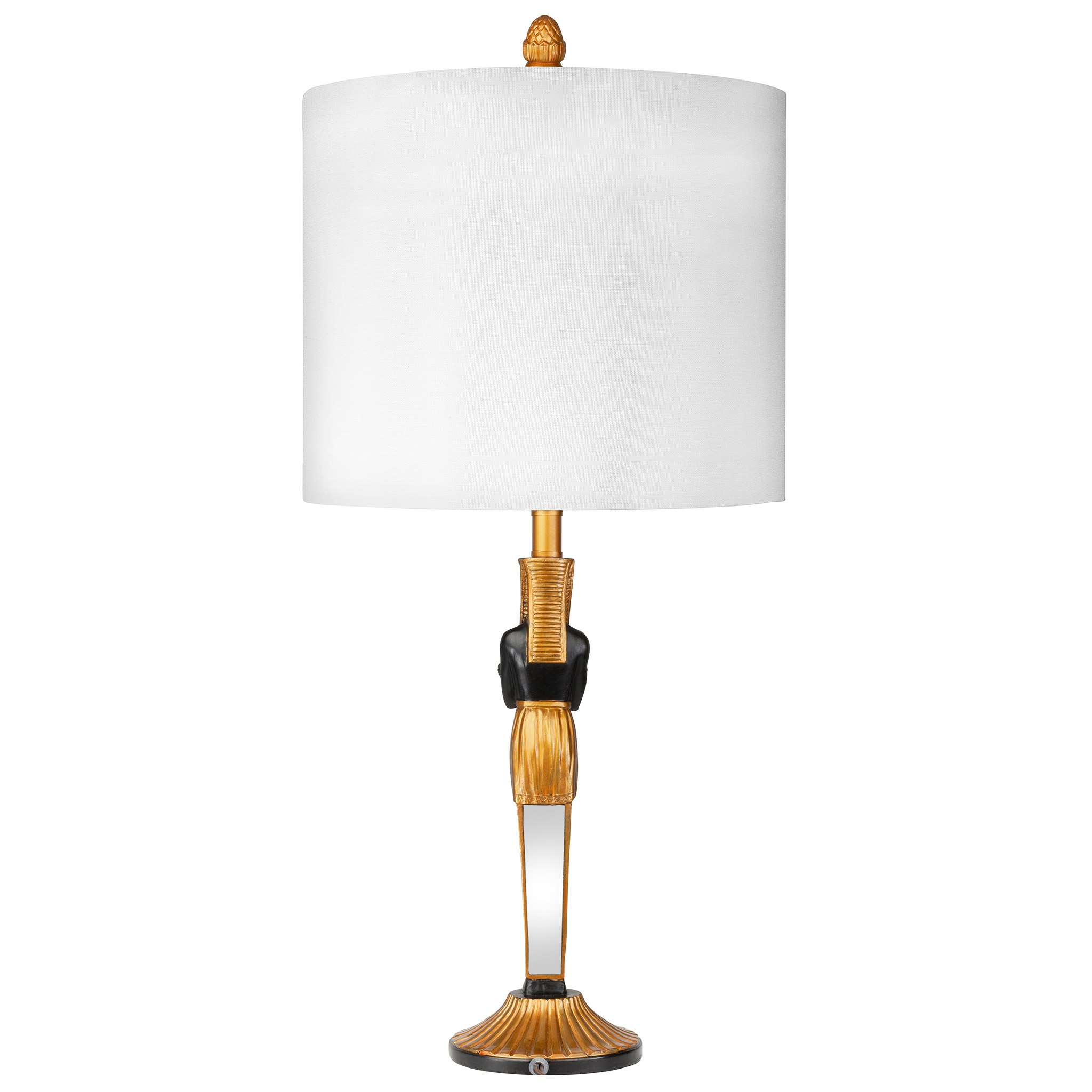 Toscano - Servant to the Egyptian Pharaoh Table Lamp — Black/Gold, Designer Resin