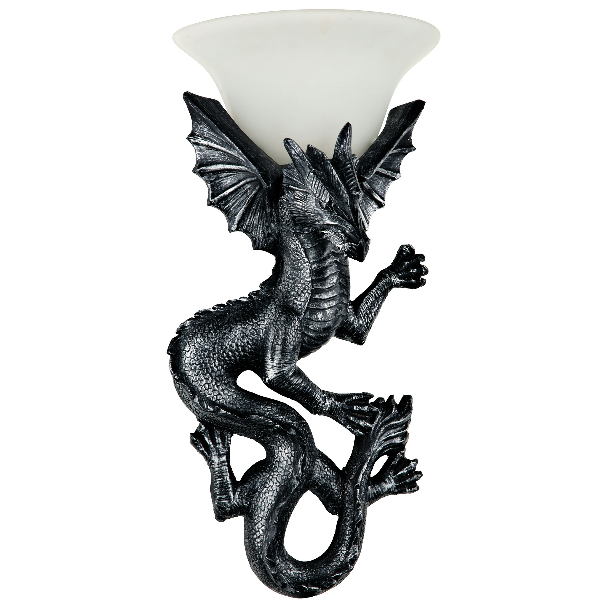 Toscano - Heraldic Dragon of Ravenscraig Castle Lighted Wall Sconce