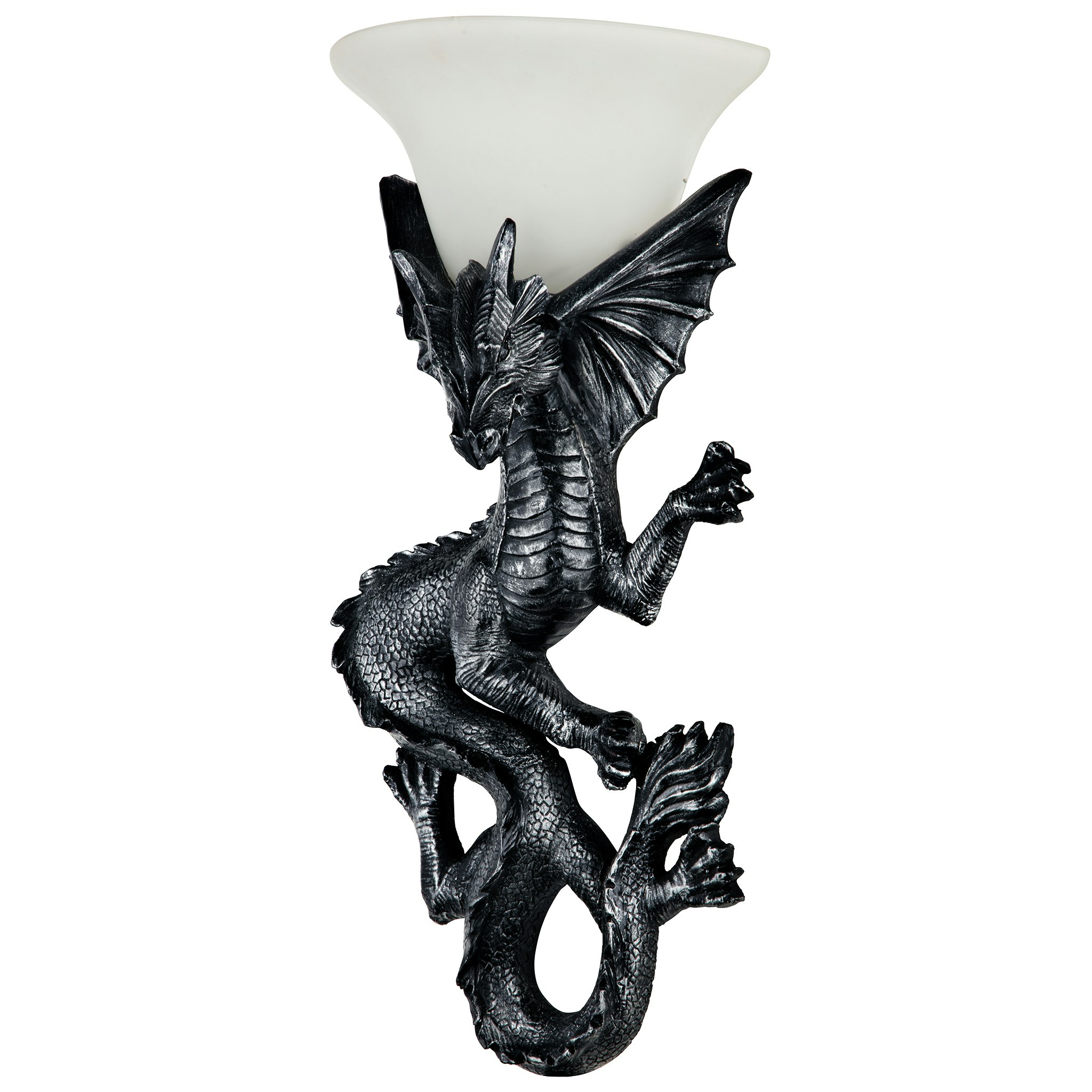 Toscano - Heraldic Dragon of Ravenscraig Castle Lighted Wall Sconce