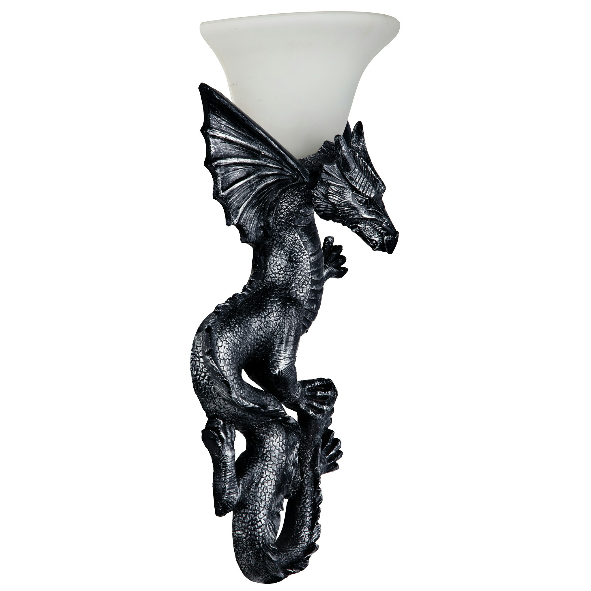 Toscano - Heraldic Dragon of Ravenscraig Castle Lighted Wall Sconce