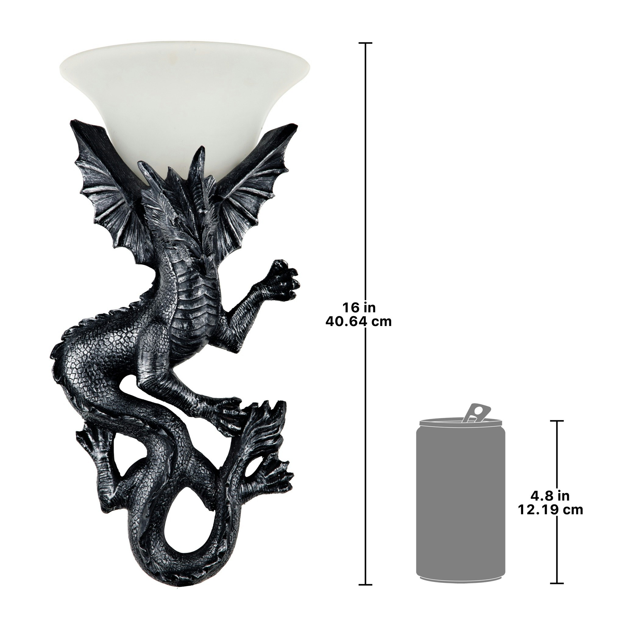 Toscano - Heraldic Dragon of Ravenscraig Castle Lighted Wall Sconce