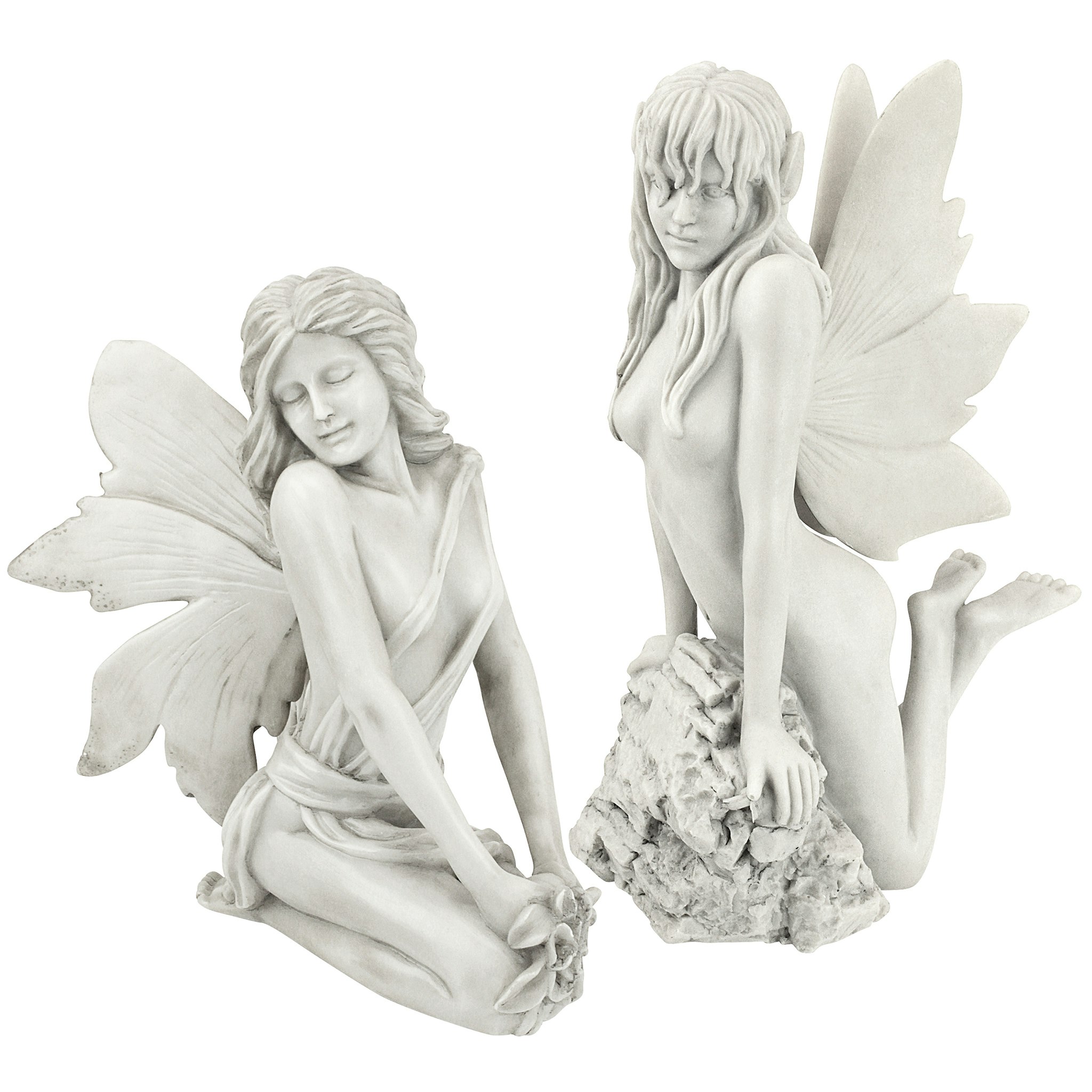 Toscano - Set of 2 The Enchanted Garden Fairies Sculptures