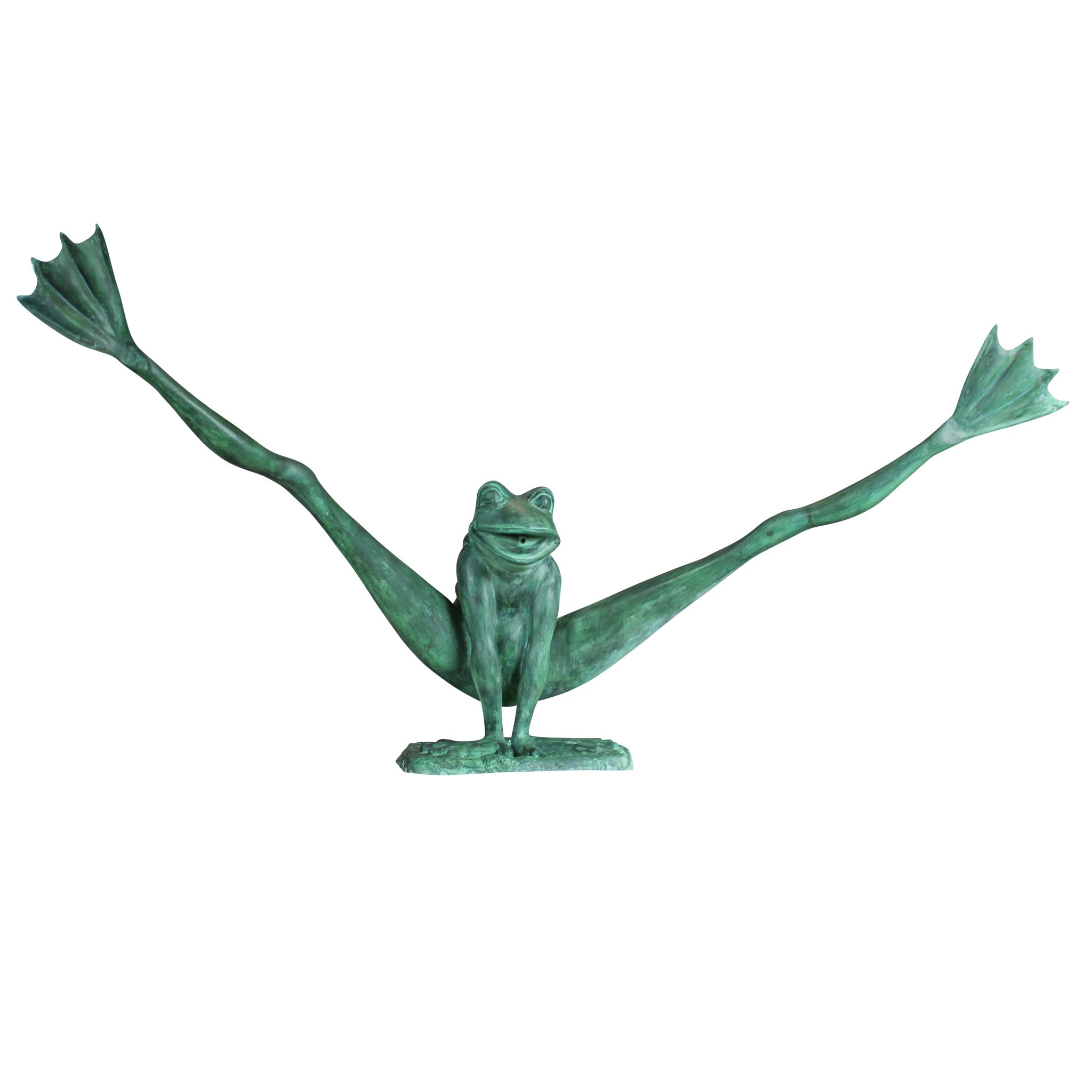 Toscano Crazy Legs Leap Frog Garden Statue - Giant