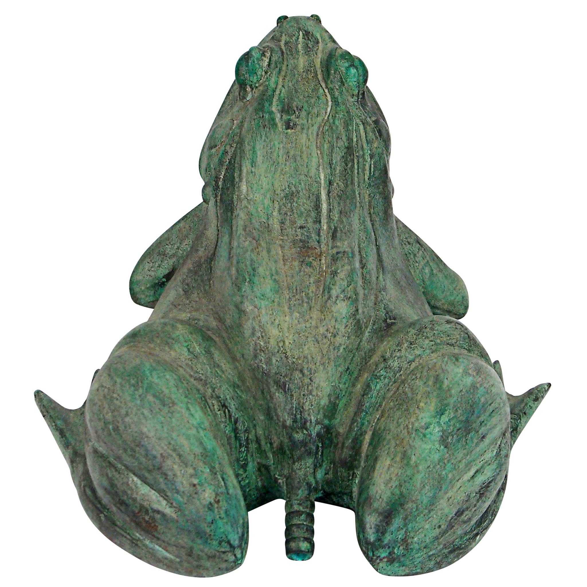 Toscano Bull Frog Medium Garden Statue