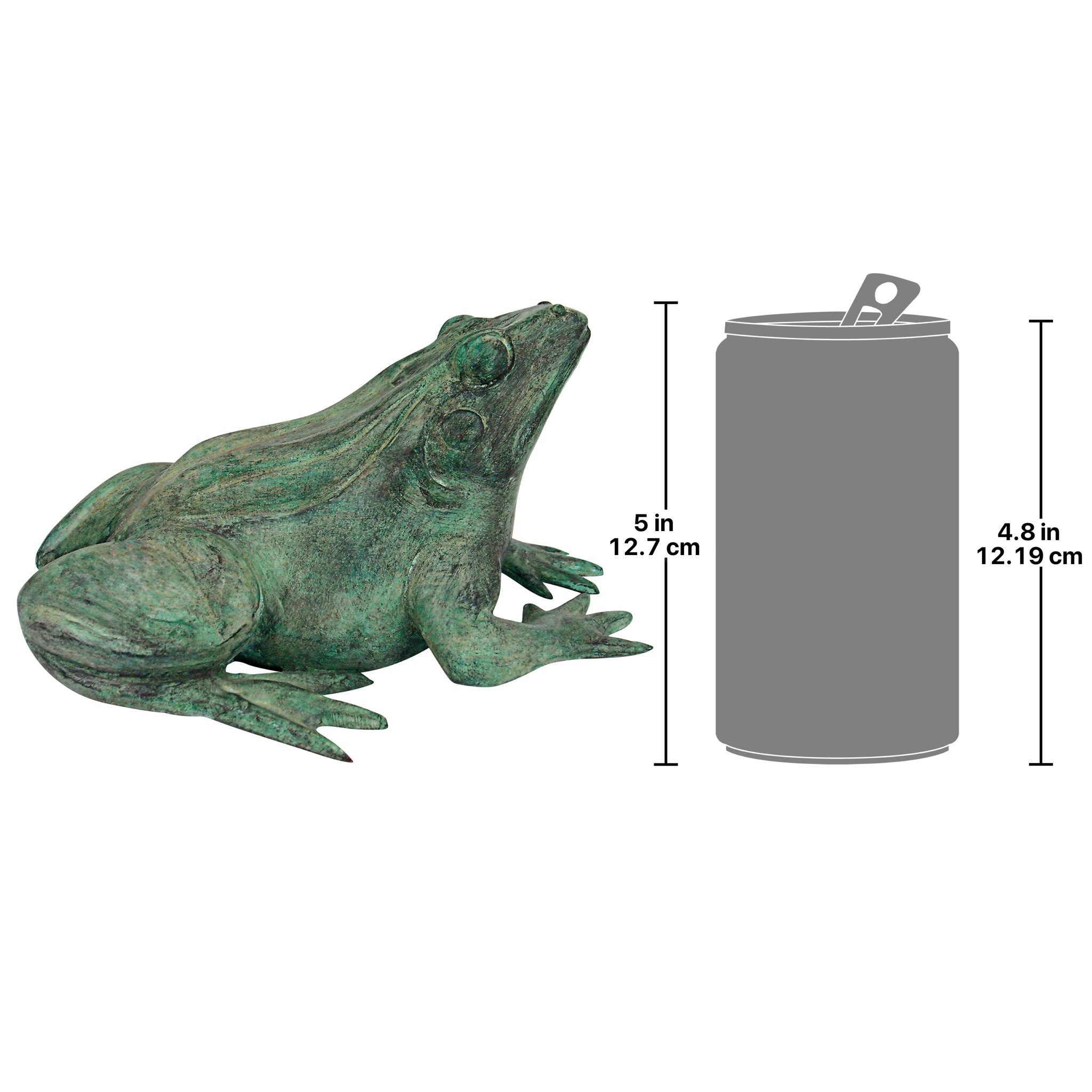 Toscano Bull Frog Medium Garden Statue