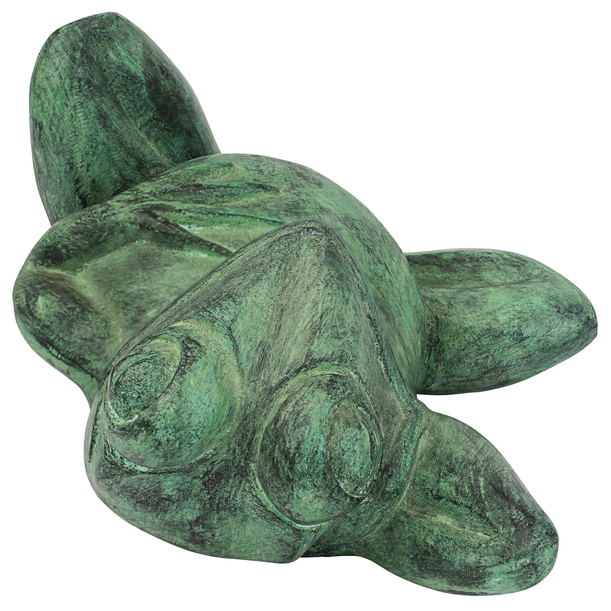 Toscano - Spitting Lazy Frog Emerald Verde Garden Statue