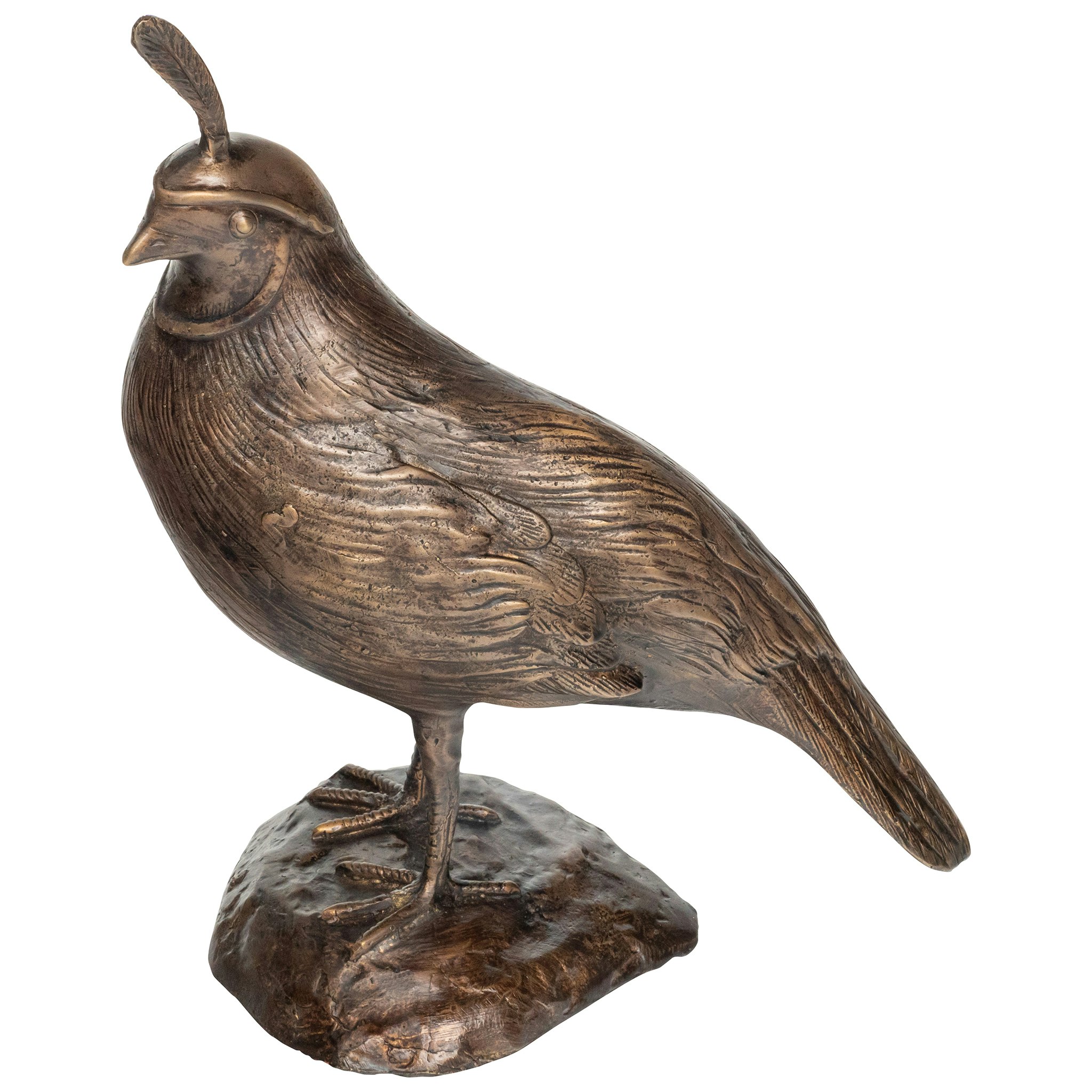 Toscano California Quail Solid Garden Statue - Male