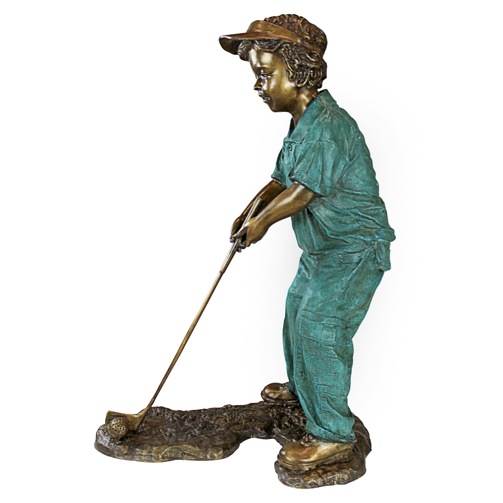 Toscano Gabe the Boy Golfer Garden Statue