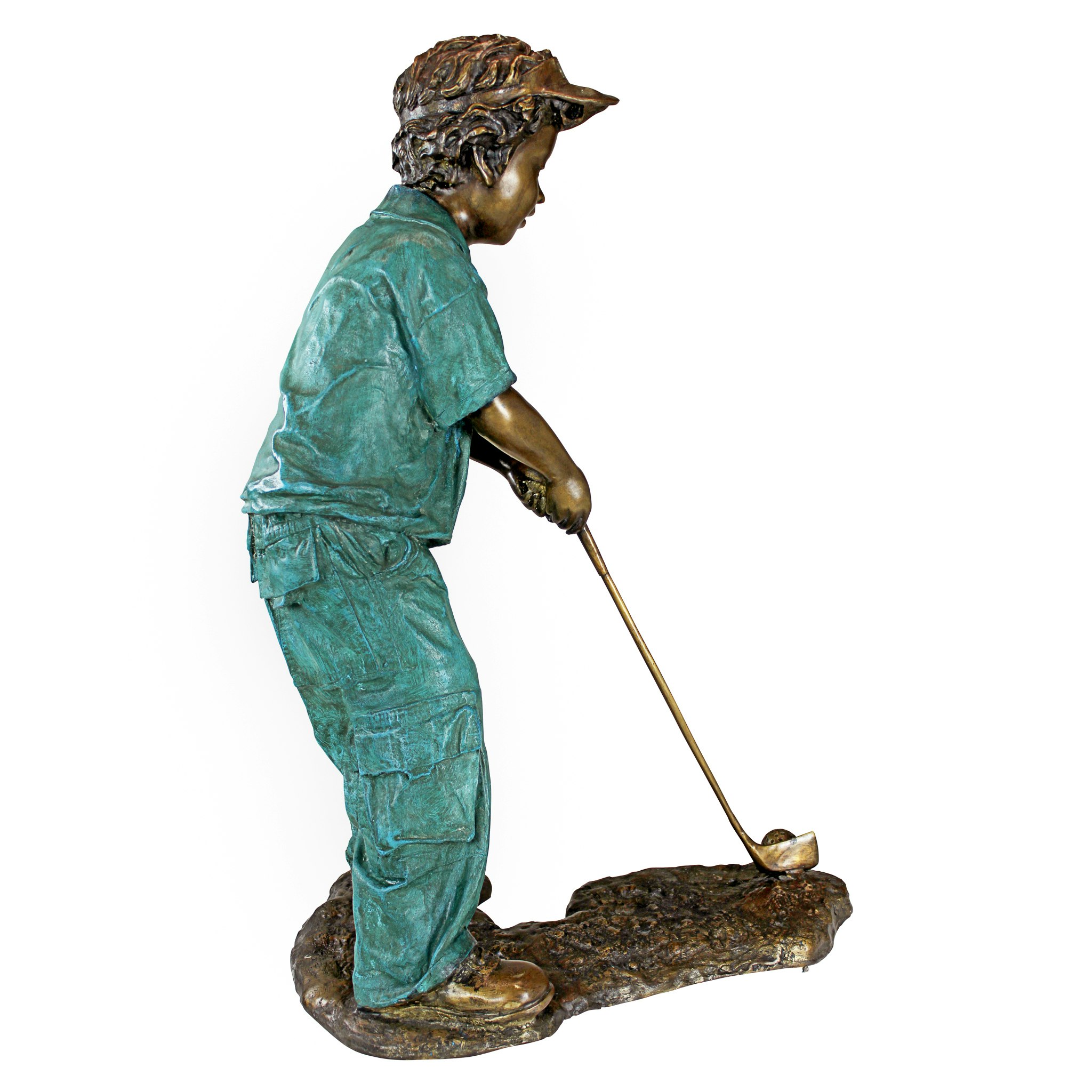 Toscano Gabe the Boy Golfer Garden Statue