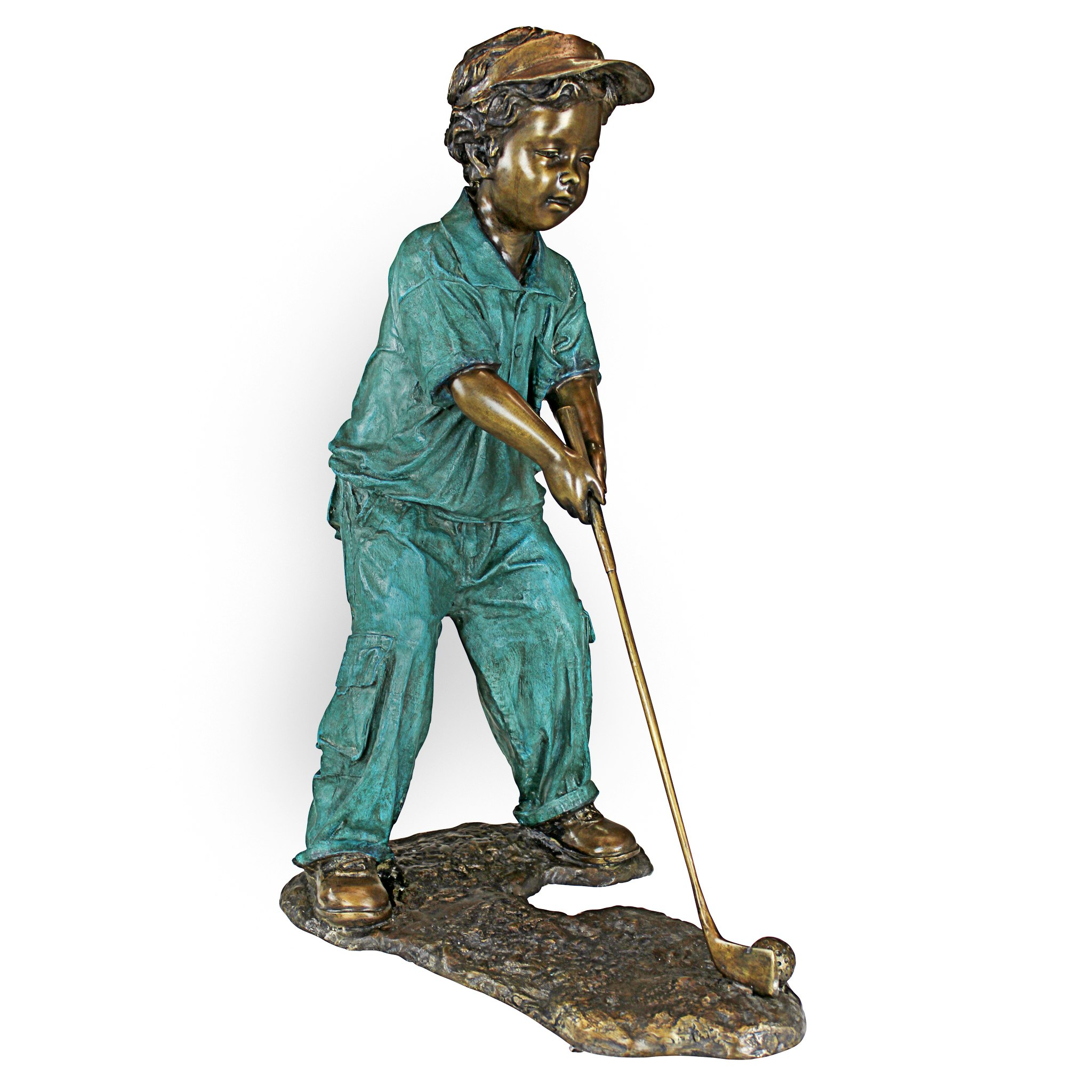 Toscano Gabe the Boy Golfer Garden Statue