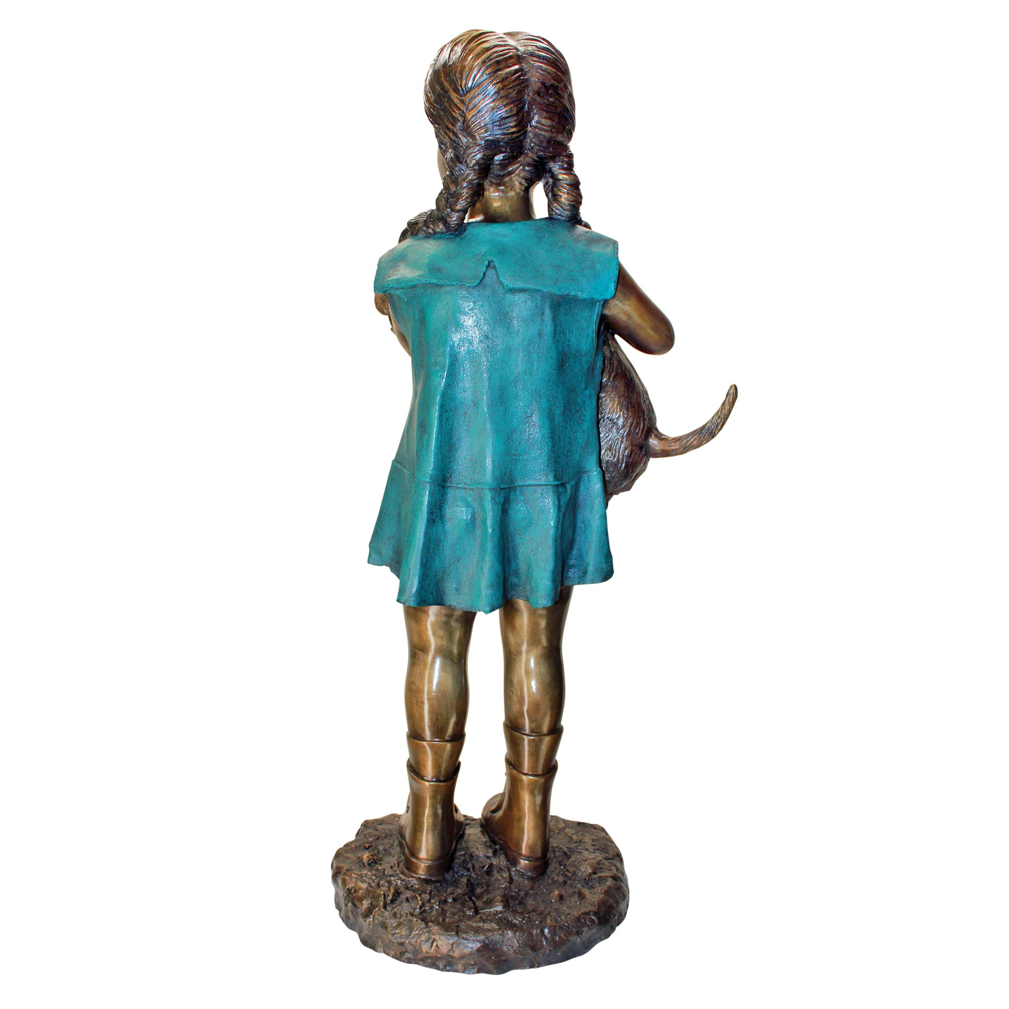 Toscano - Can I Keep Him Girl and Dog Garden Statue