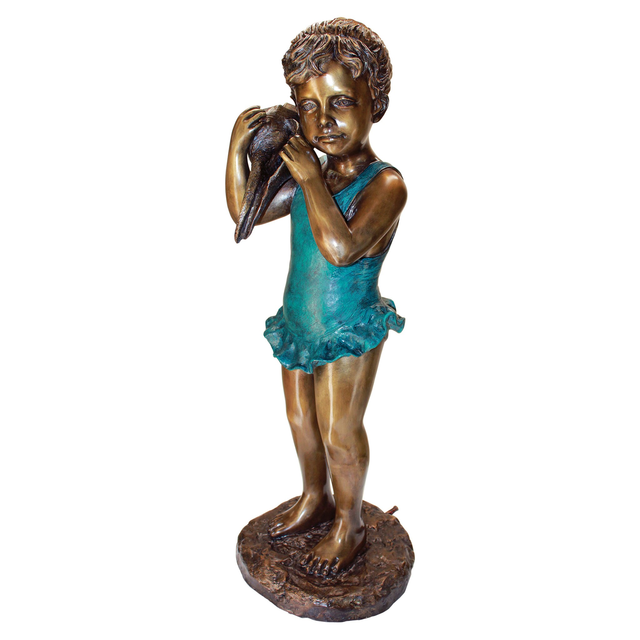 Toscano - Sea Shell Sounds Standing Girl Garden Statue