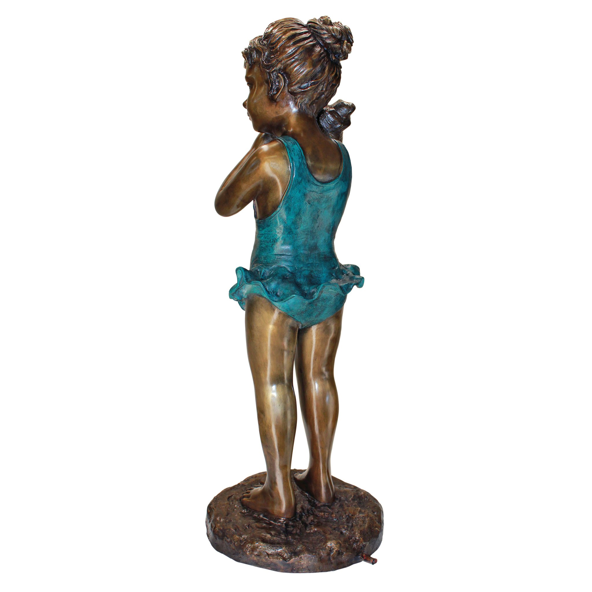 Toscano - Sea Shell Sounds Standing Girl Garden Statue