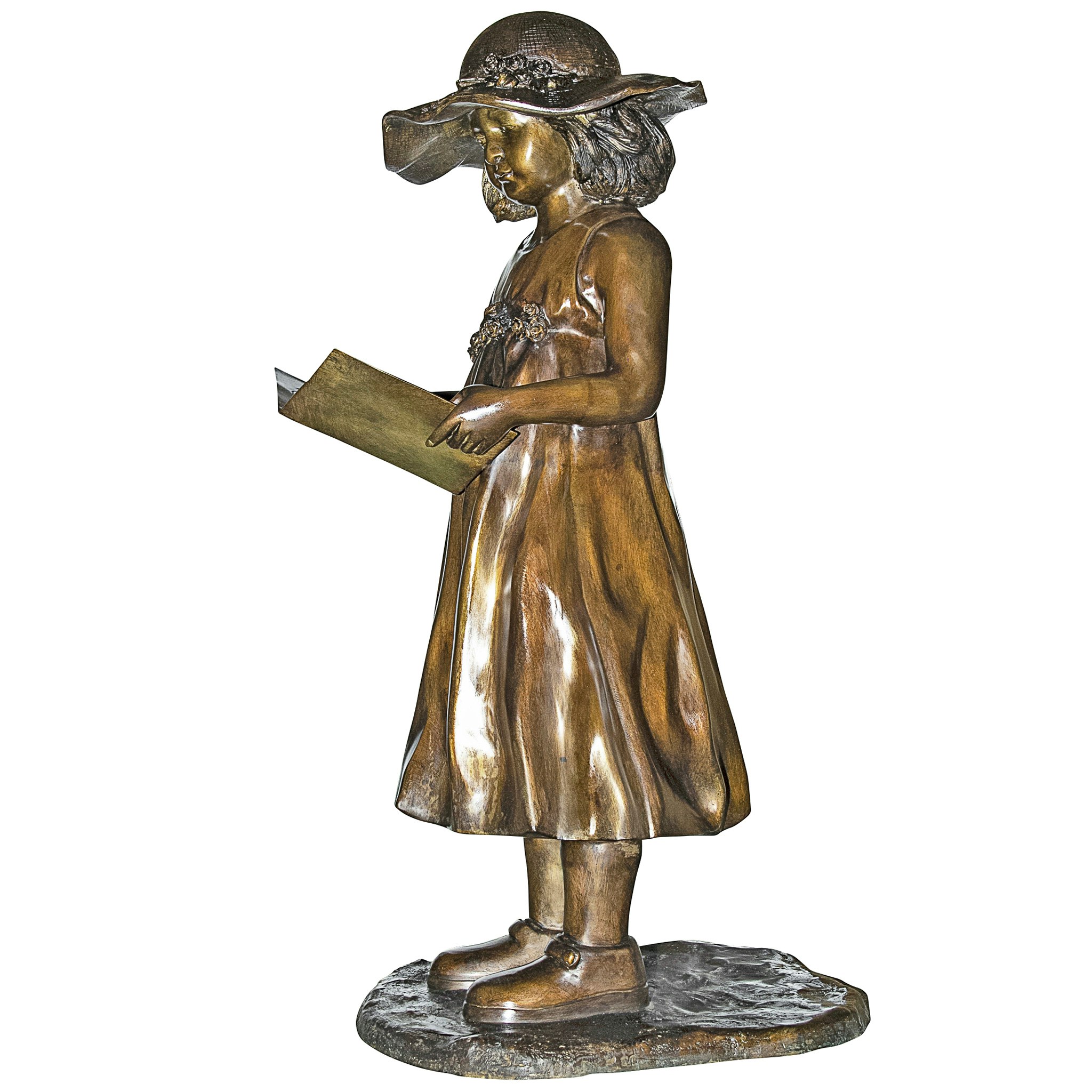 Toscano - Beulah Sundress Little Girl Reading Garden Statue