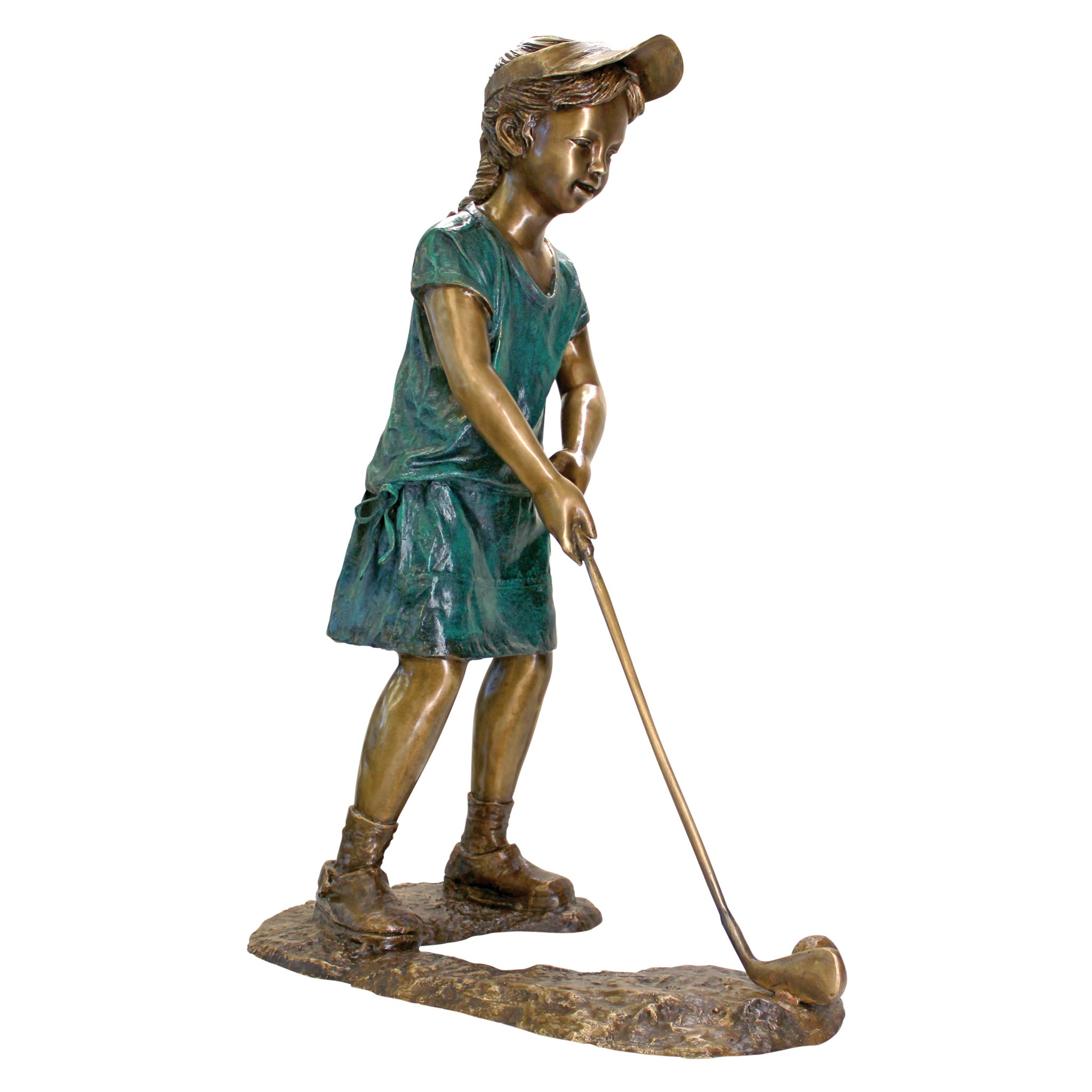 Toscano - Gabrielle the Girl Golfer Garden Statue