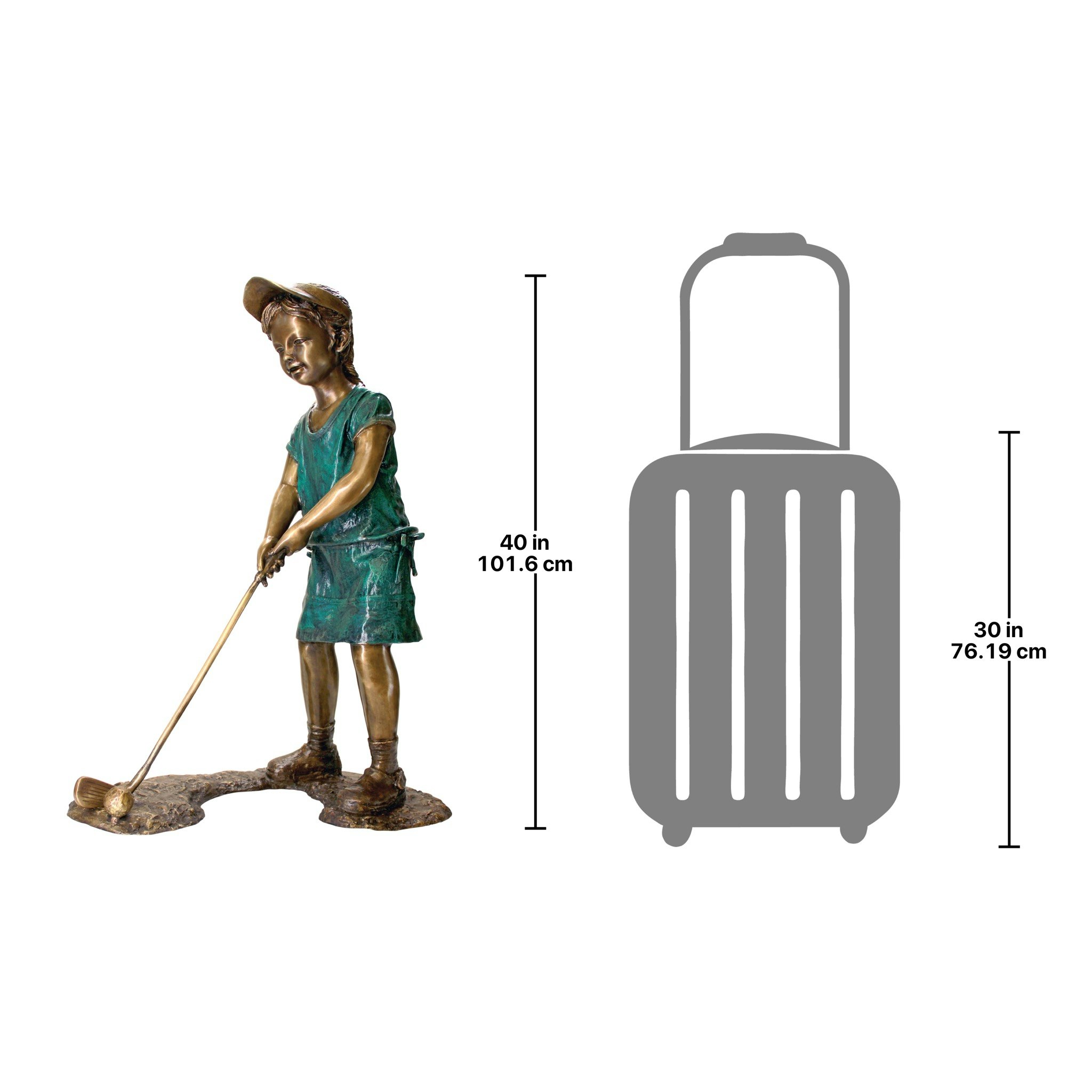 Toscano Gabrielle the Girl Golfer Garden Statue