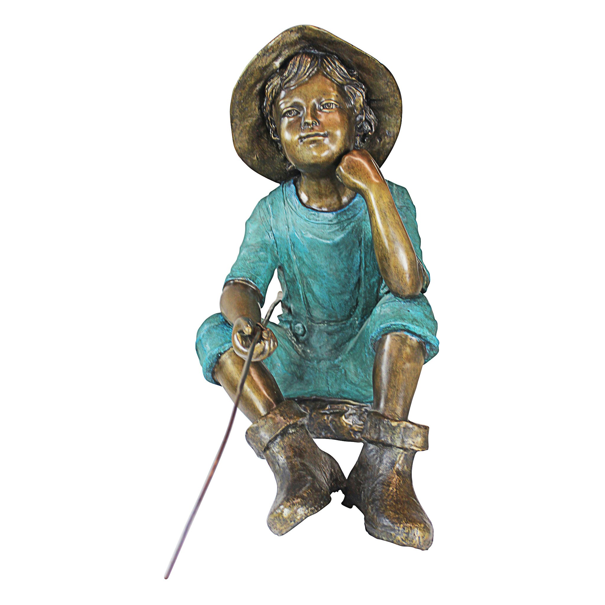 Toscano - Fish Wish Fisherboy Garden Statue